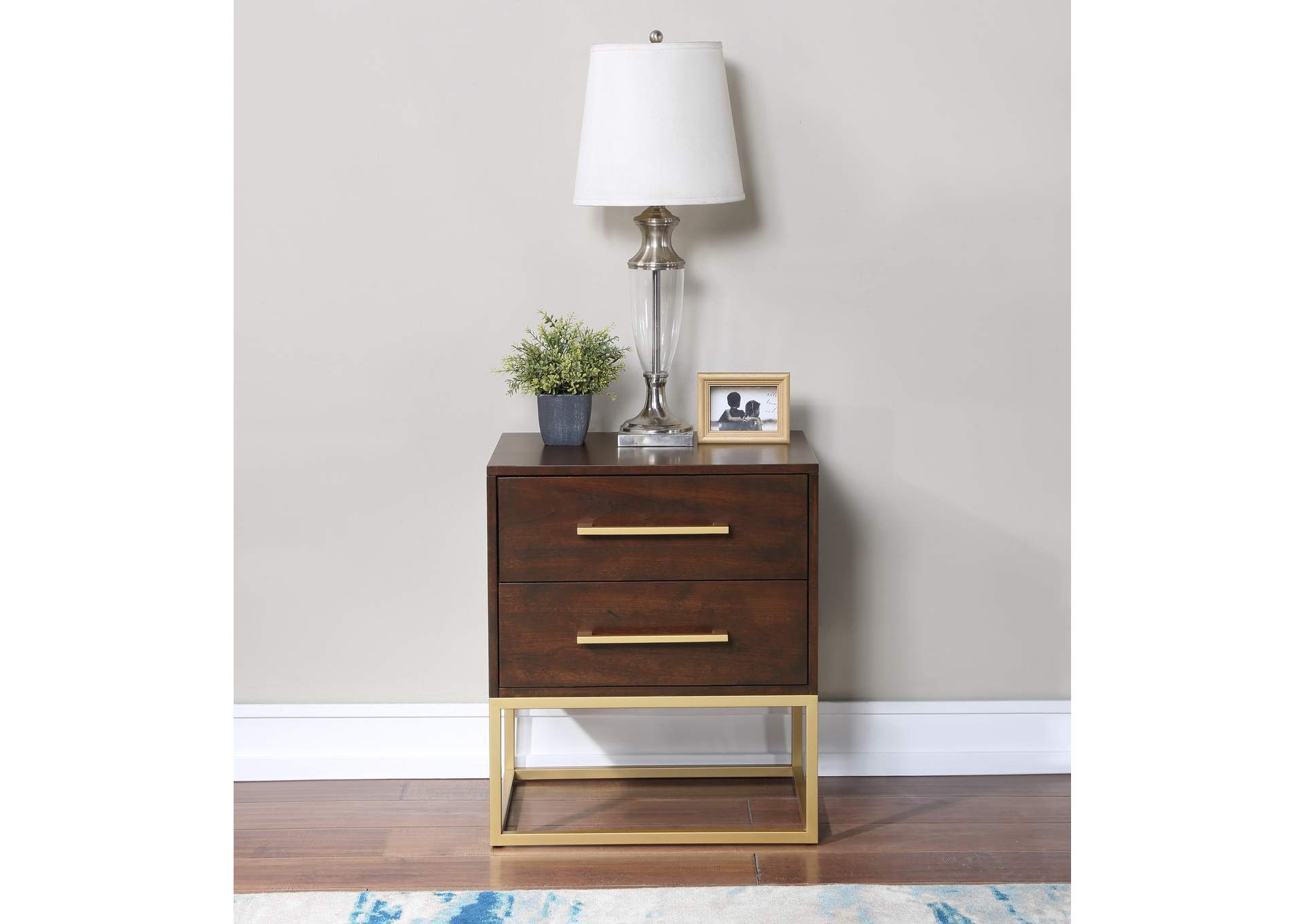 Maxine Brown Night Stand,Meridian Furniture