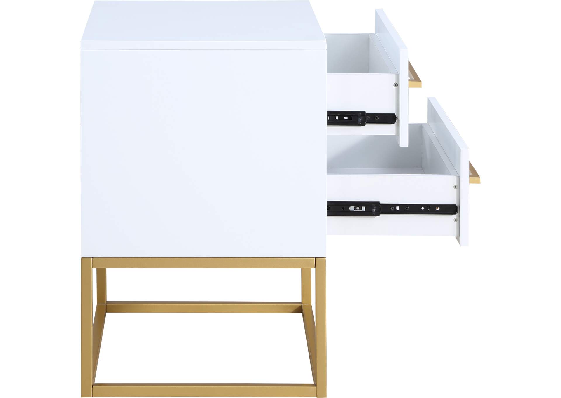 Maxine White Night Stand,Meridian Furniture