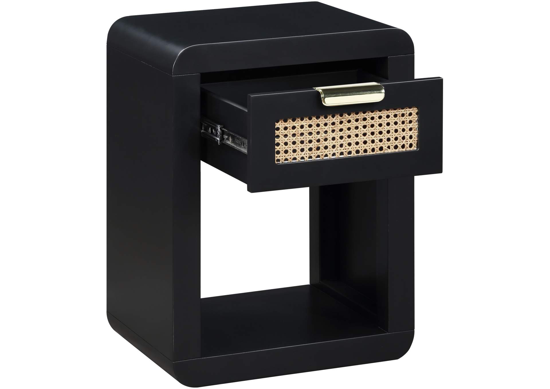 Langham Black Night Stand,Meridian Furniture