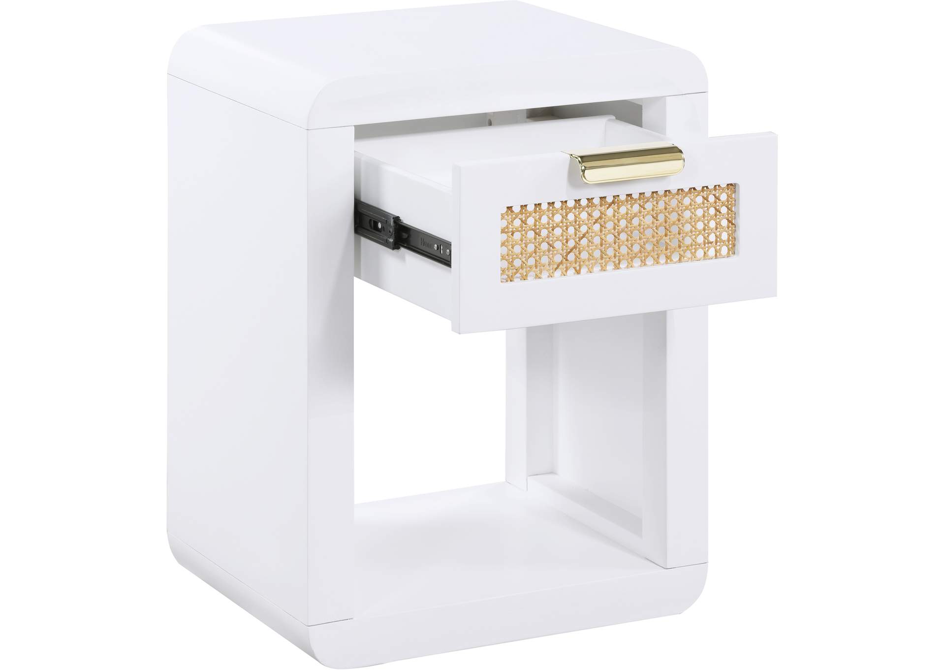 Langham White Night Stand,Meridian Furniture