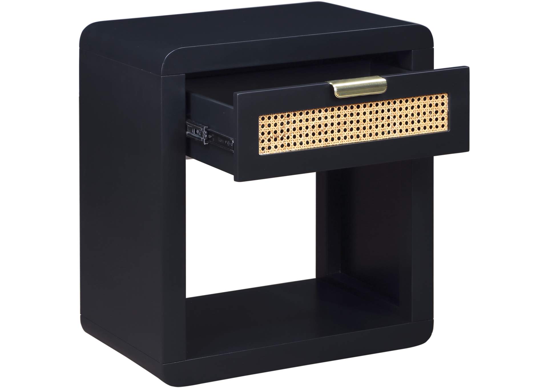 Langham Black Night Stand,Meridian Furniture