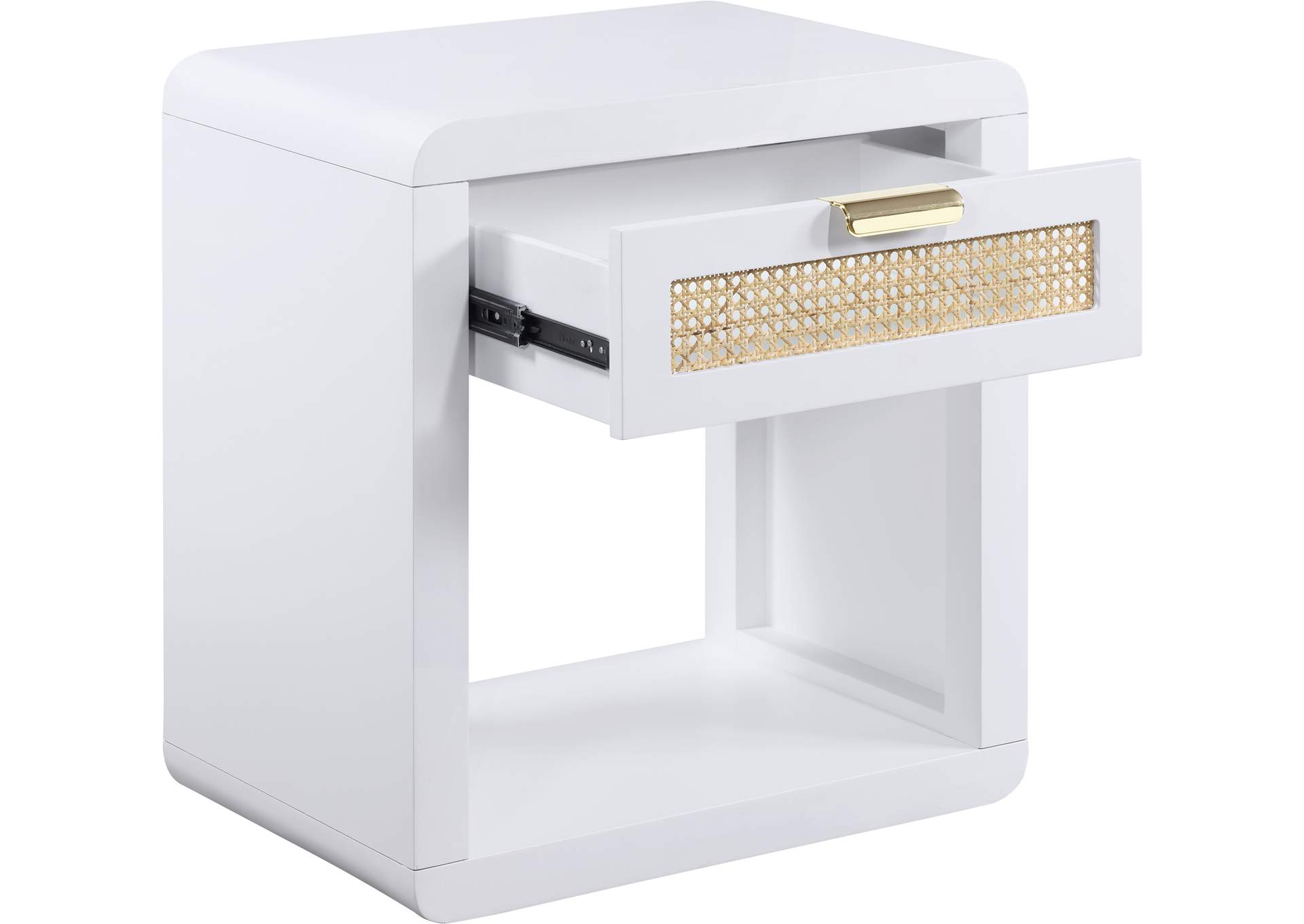 Langham White Night Stand,Meridian Furniture