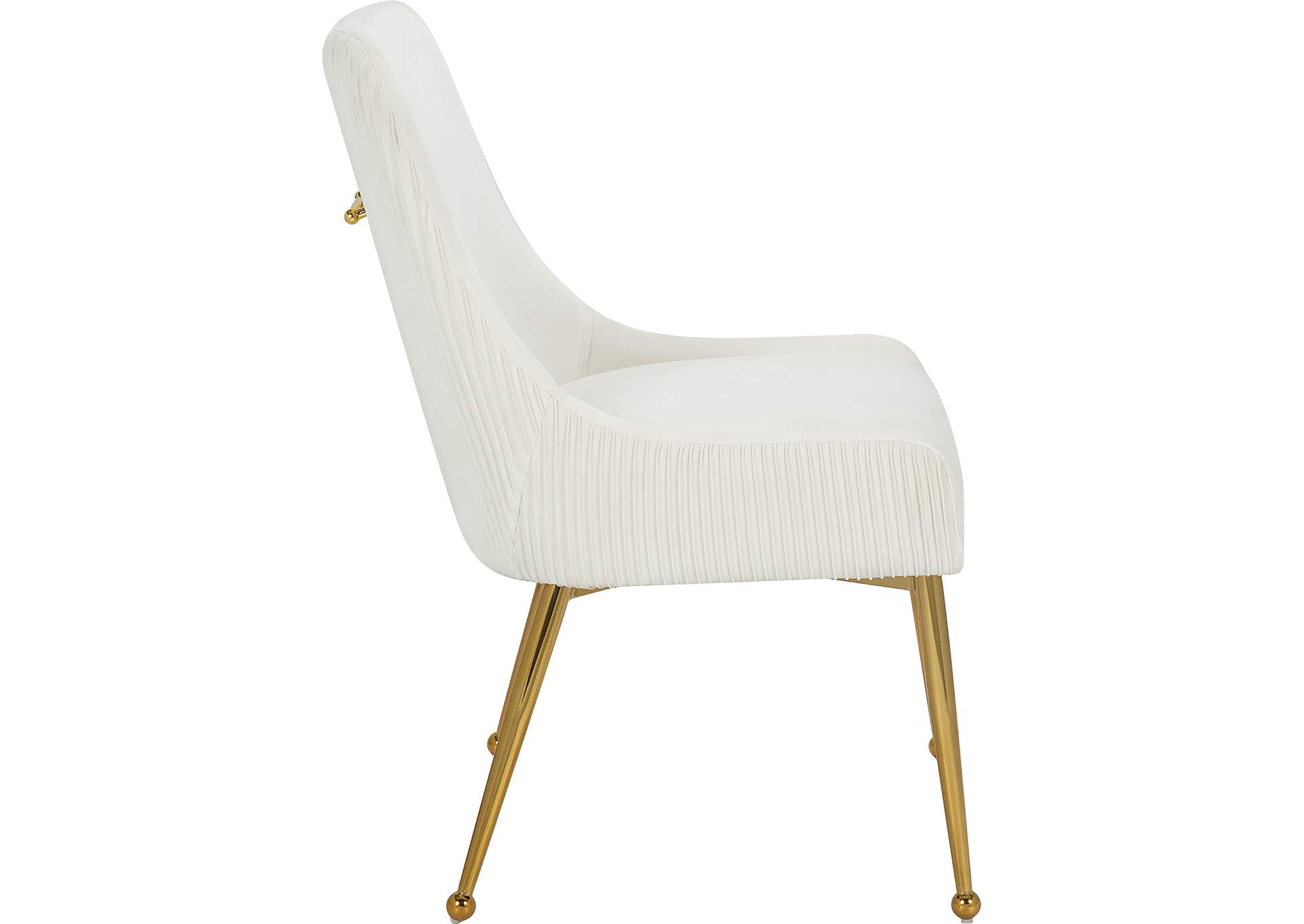 Ace Cream Velvet Dining Chair Set of 2,Meridian Furniture