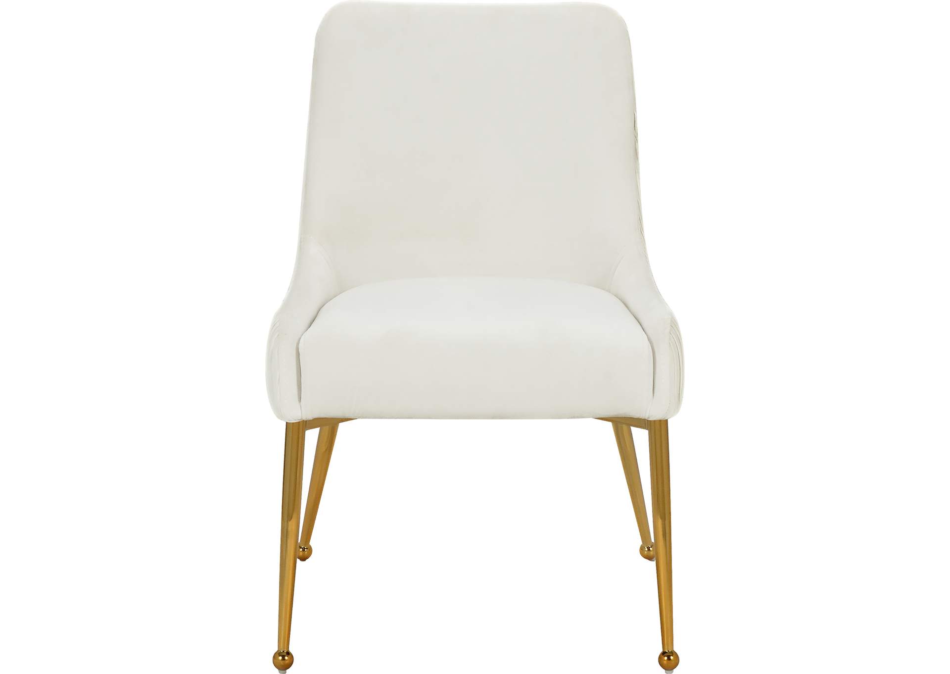 Ace Cream Velvet Dining Chair Set of 2,Meridian Furniture