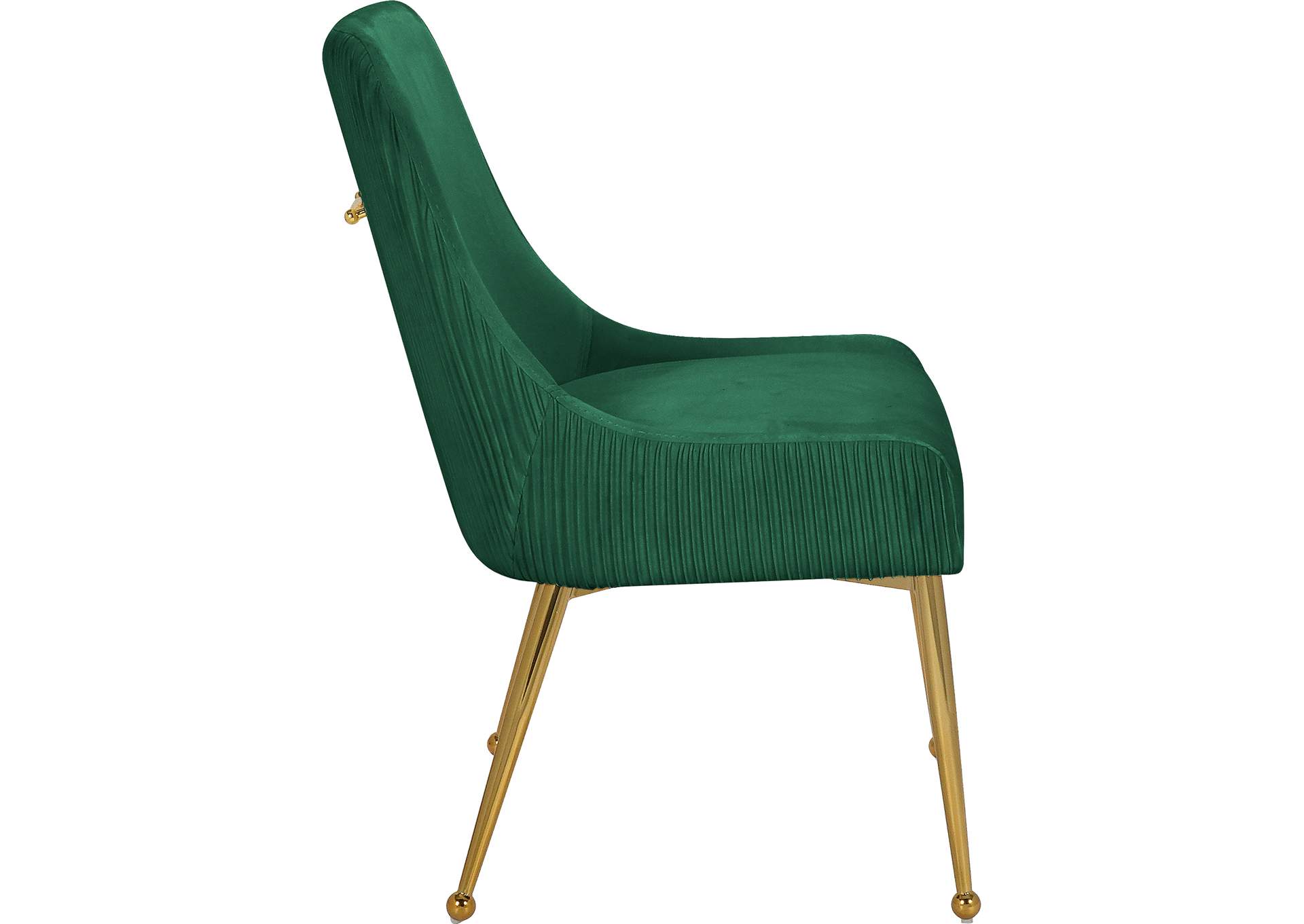 Ace Green Velvet Dining Chair Set of 2,Meridian Furniture