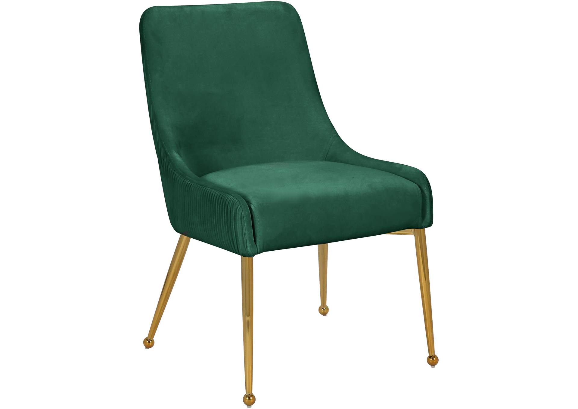 Ace Green Velvet Dining Chair Set of 2,Meridian Furniture