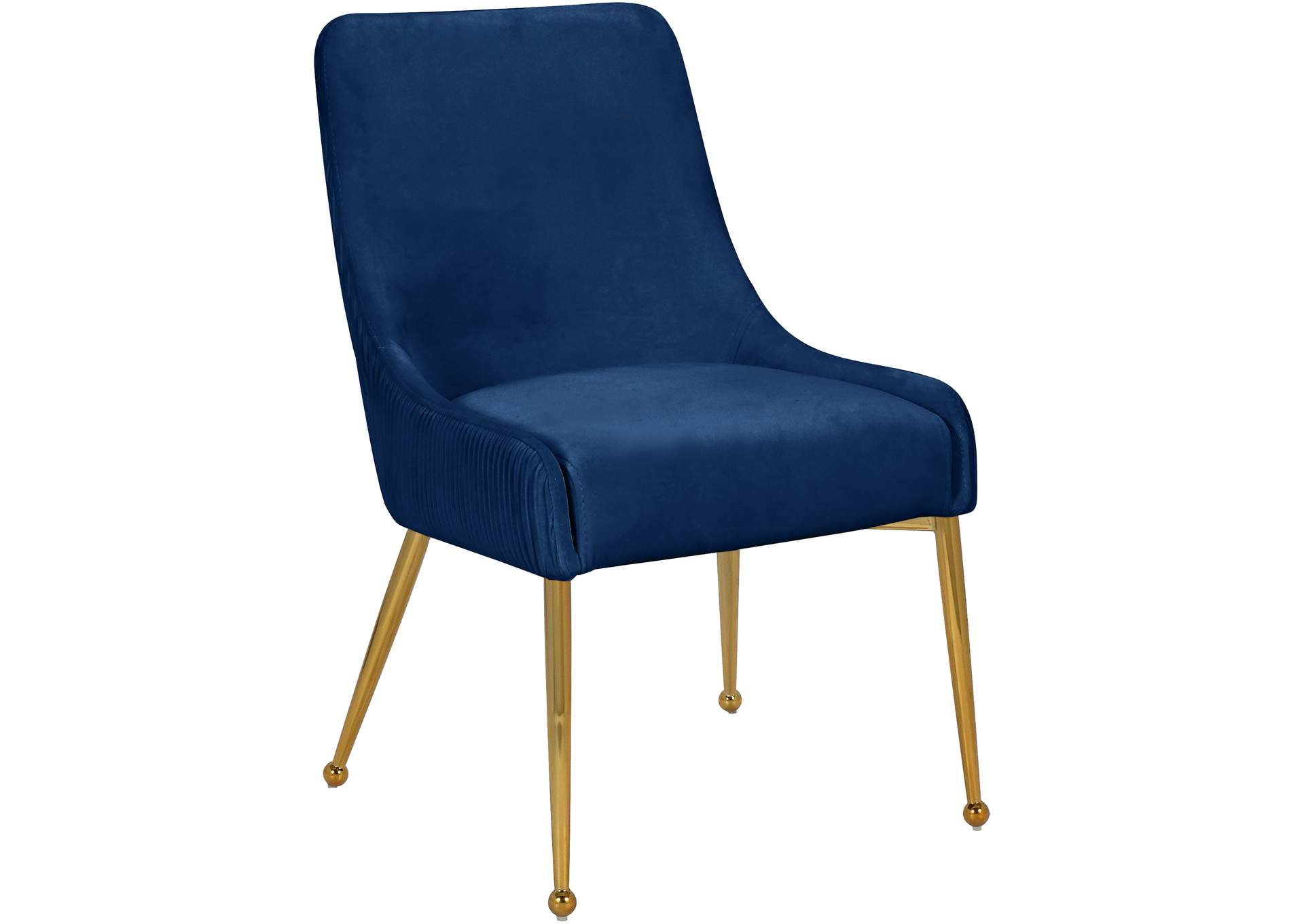 Ace Navy Velvet Dining Chair Set of 2,Meridian Furniture