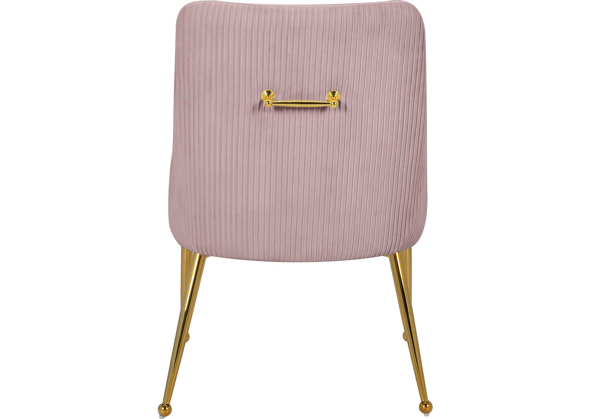 Ace Pink Velvet Dining Chair Set of 2,Meridian Furniture