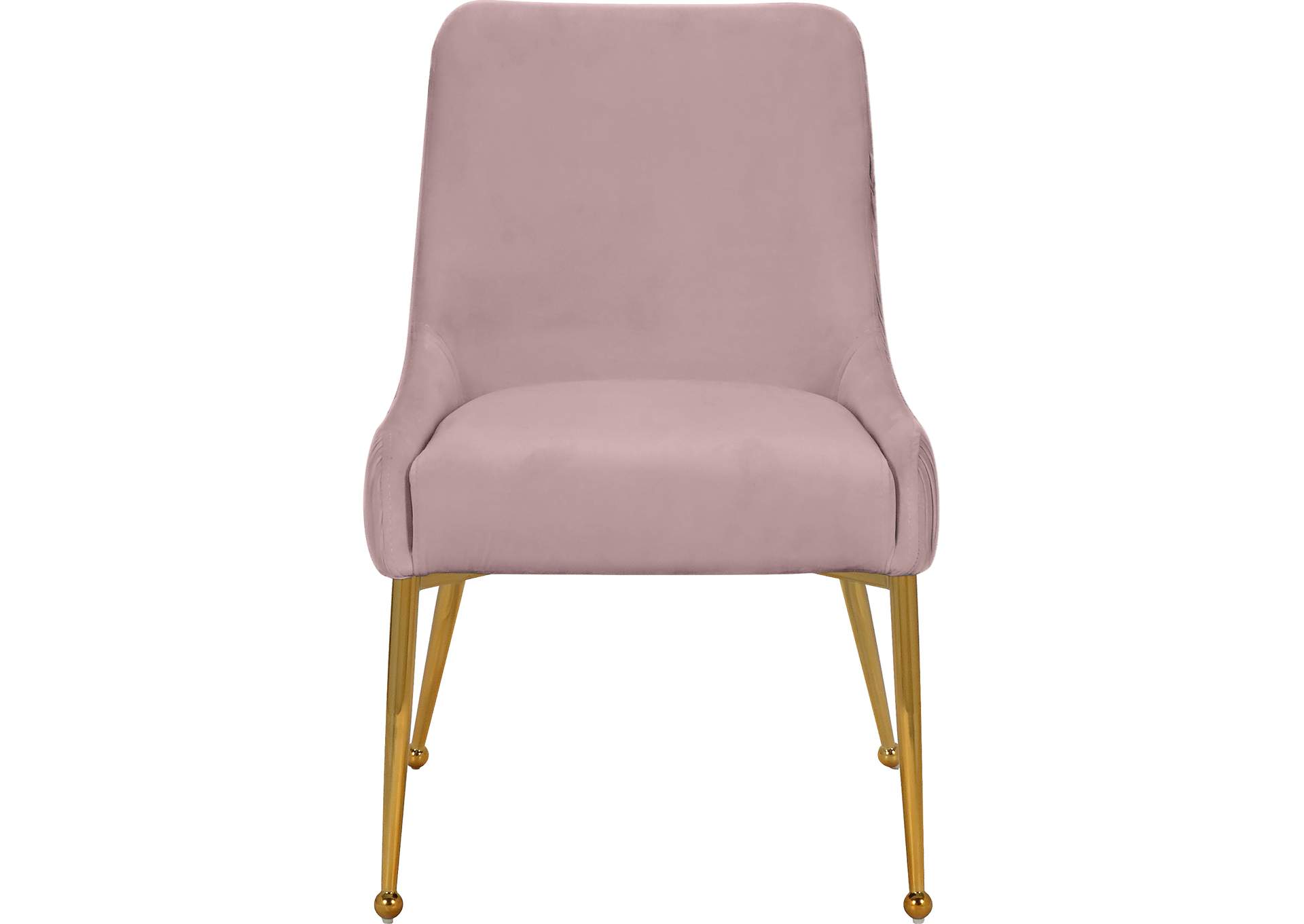 Ace Pink Velvet Dining Chair Set of 2,Meridian Furniture