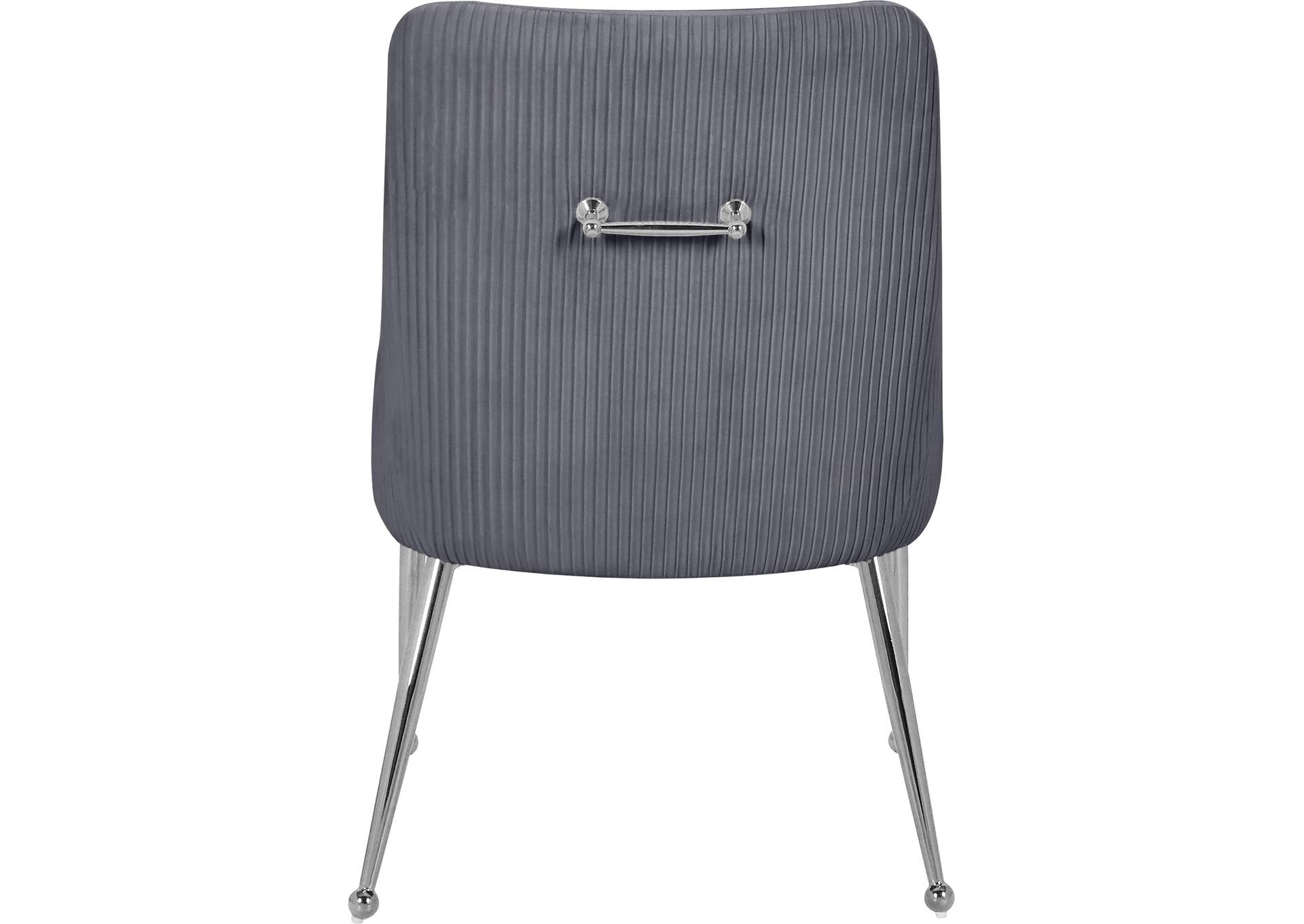 Ace Grey Velvet Dining Chair Set of 2,Meridian Furniture