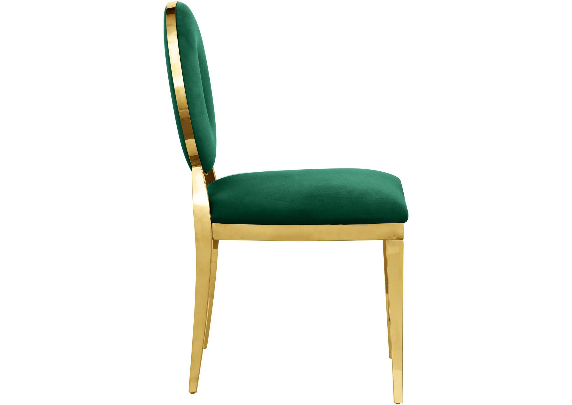 Carousel Green Velvet Dining Chair Set of 2,Meridian Furniture