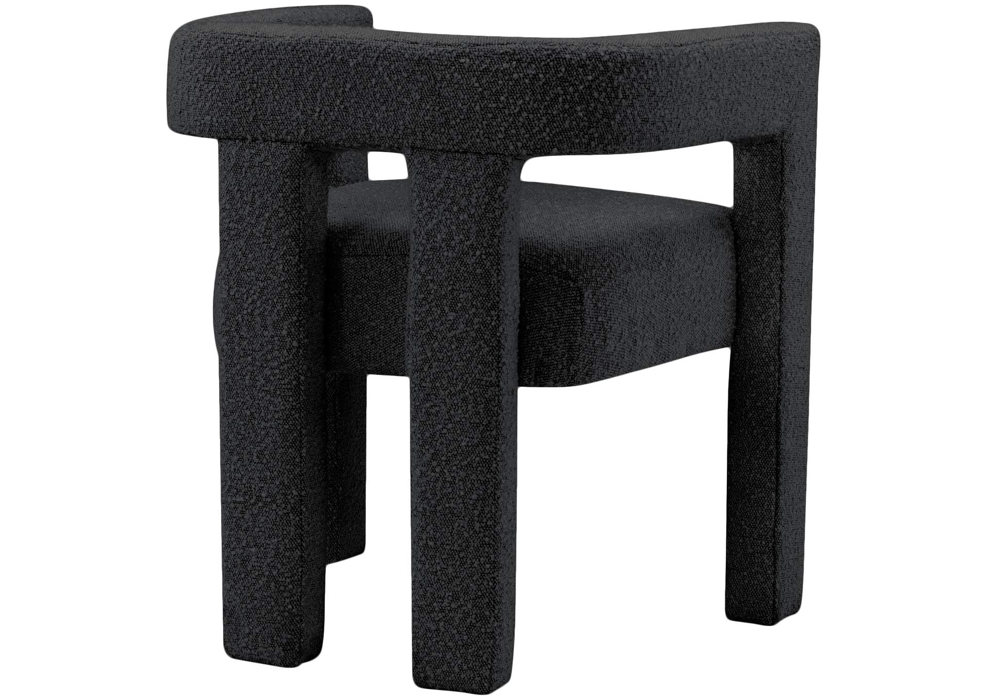 Athena Black Boucle Fabric Accent - Dining Chair,Meridian Furniture