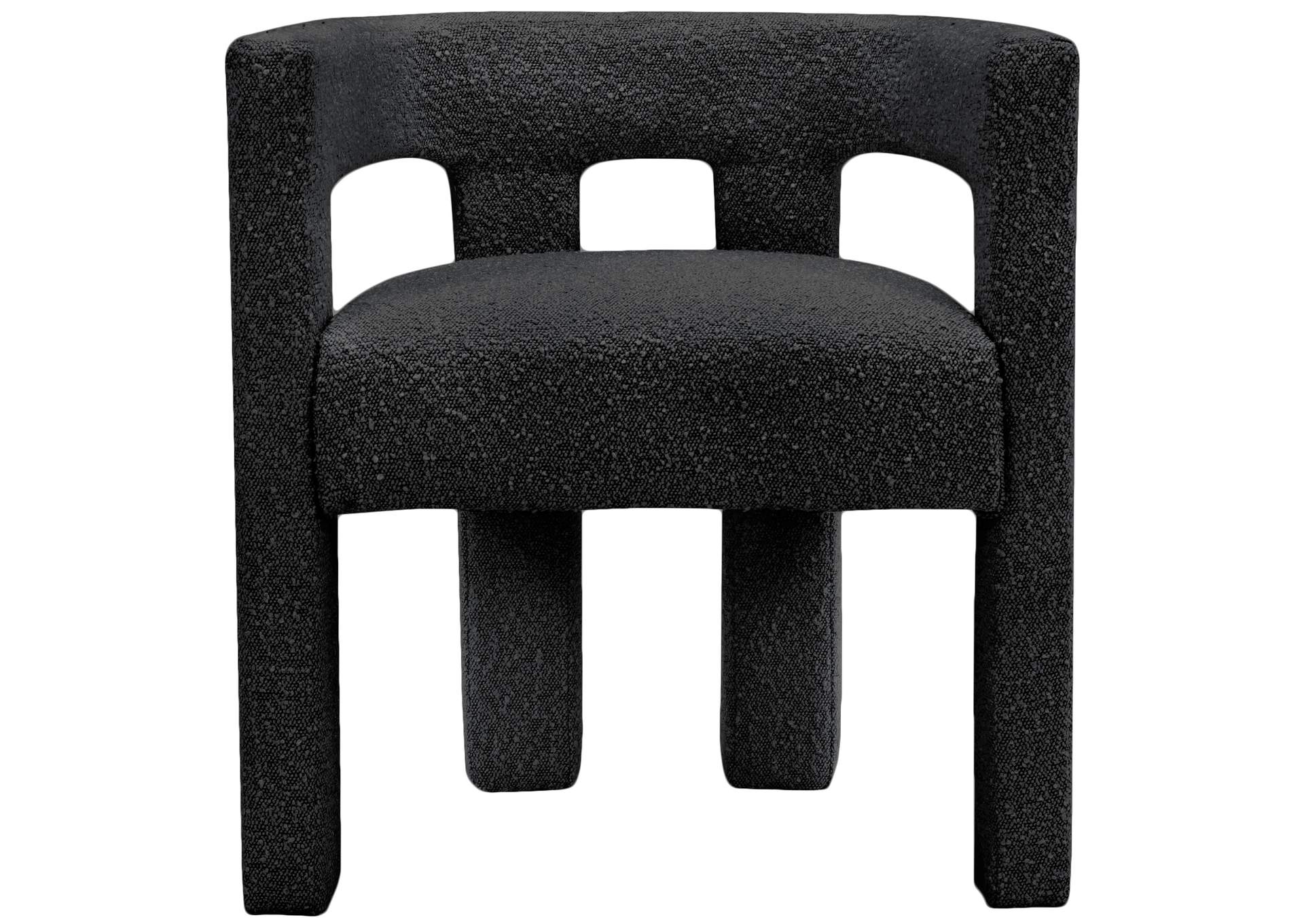 Athena Black Boucle Fabric Accent - Dining Chair,Meridian Furniture