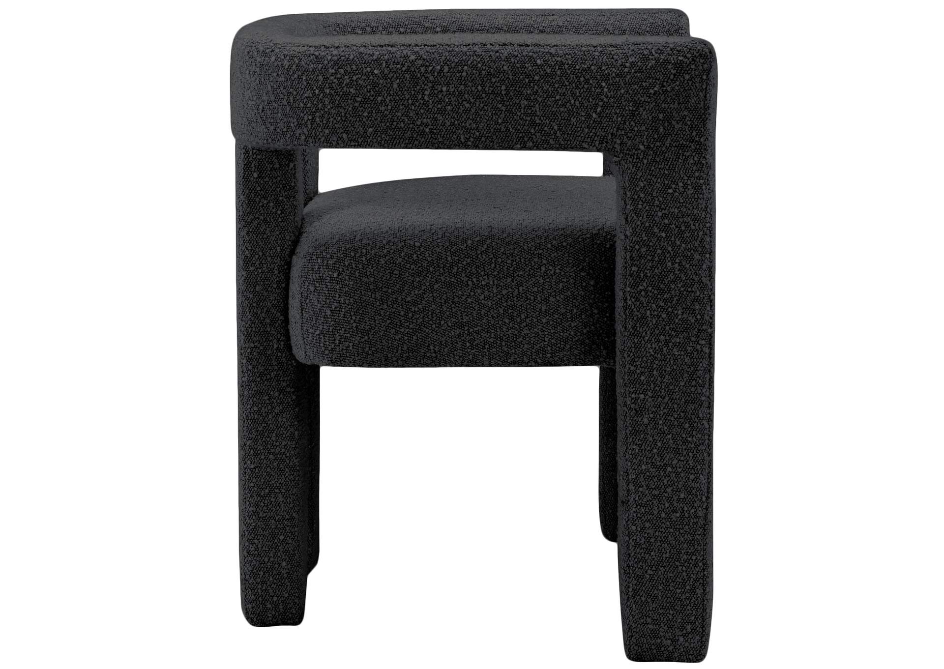 Athena Black Boucle Fabric Accent - Dining Chair,Meridian Furniture