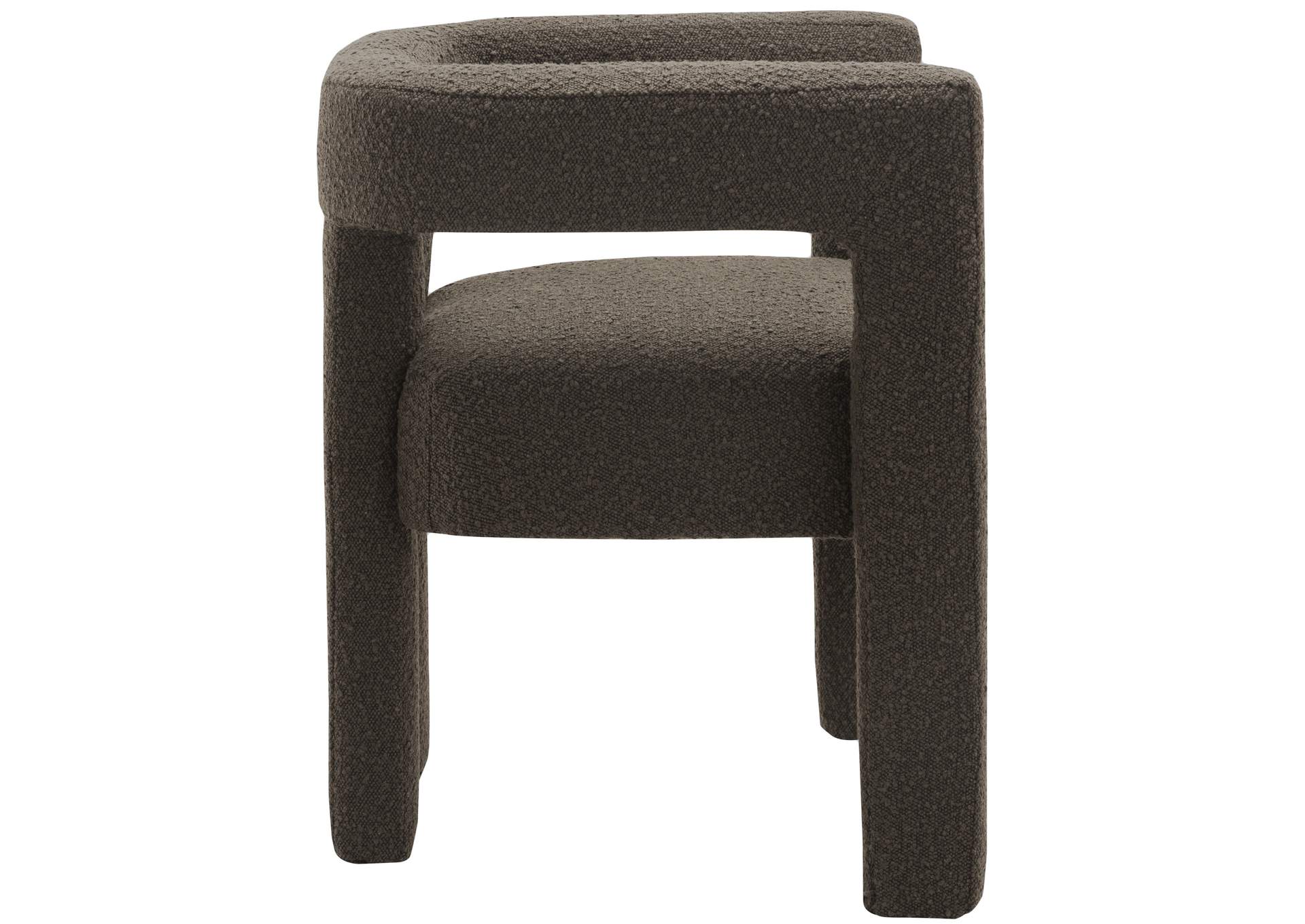 Athena Brown Boucle Fabric Accent - Dining Chair,Meridian Furniture