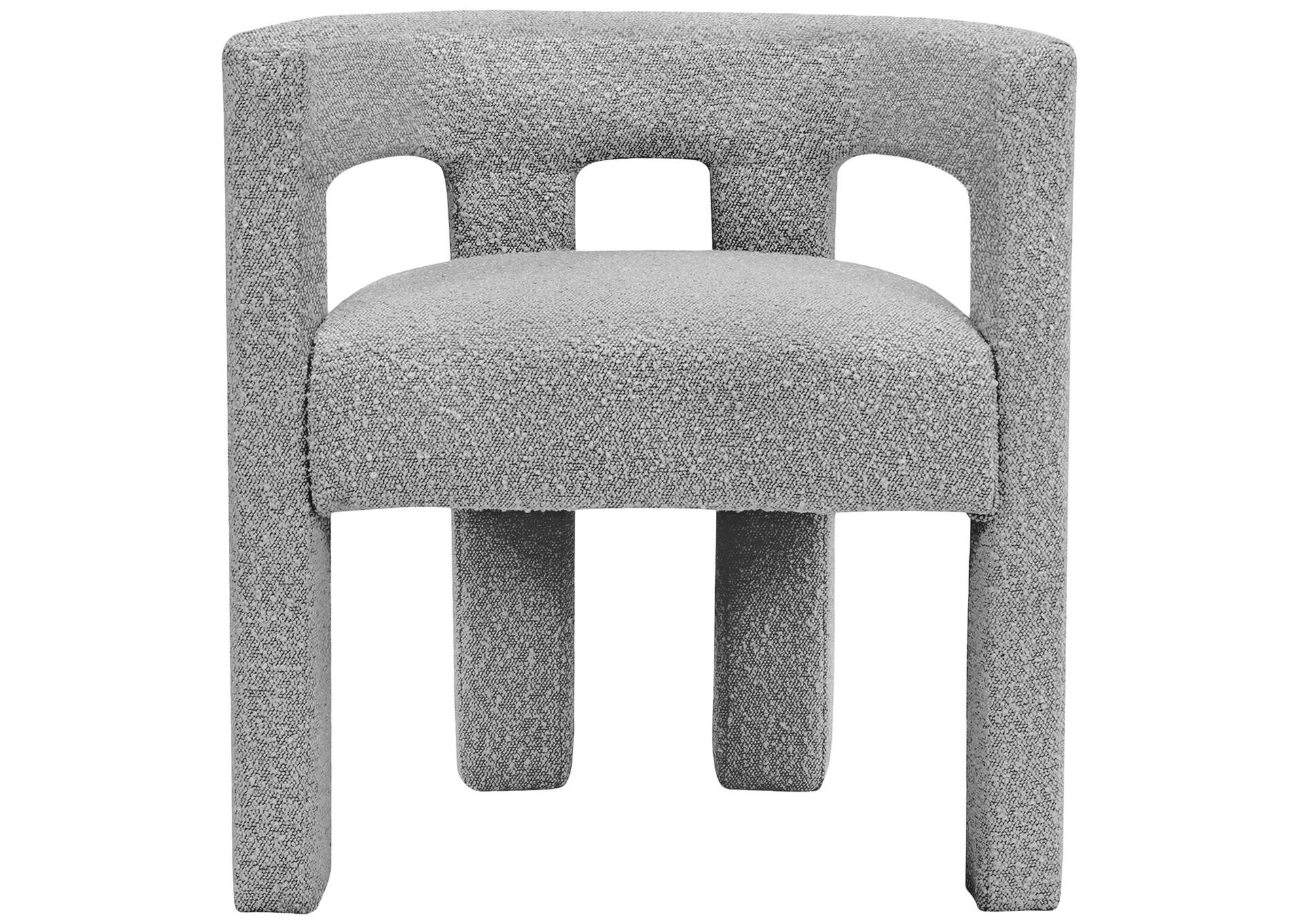 Athena Grey Boucle Fabric Accent - Dining Chair,Meridian Furniture