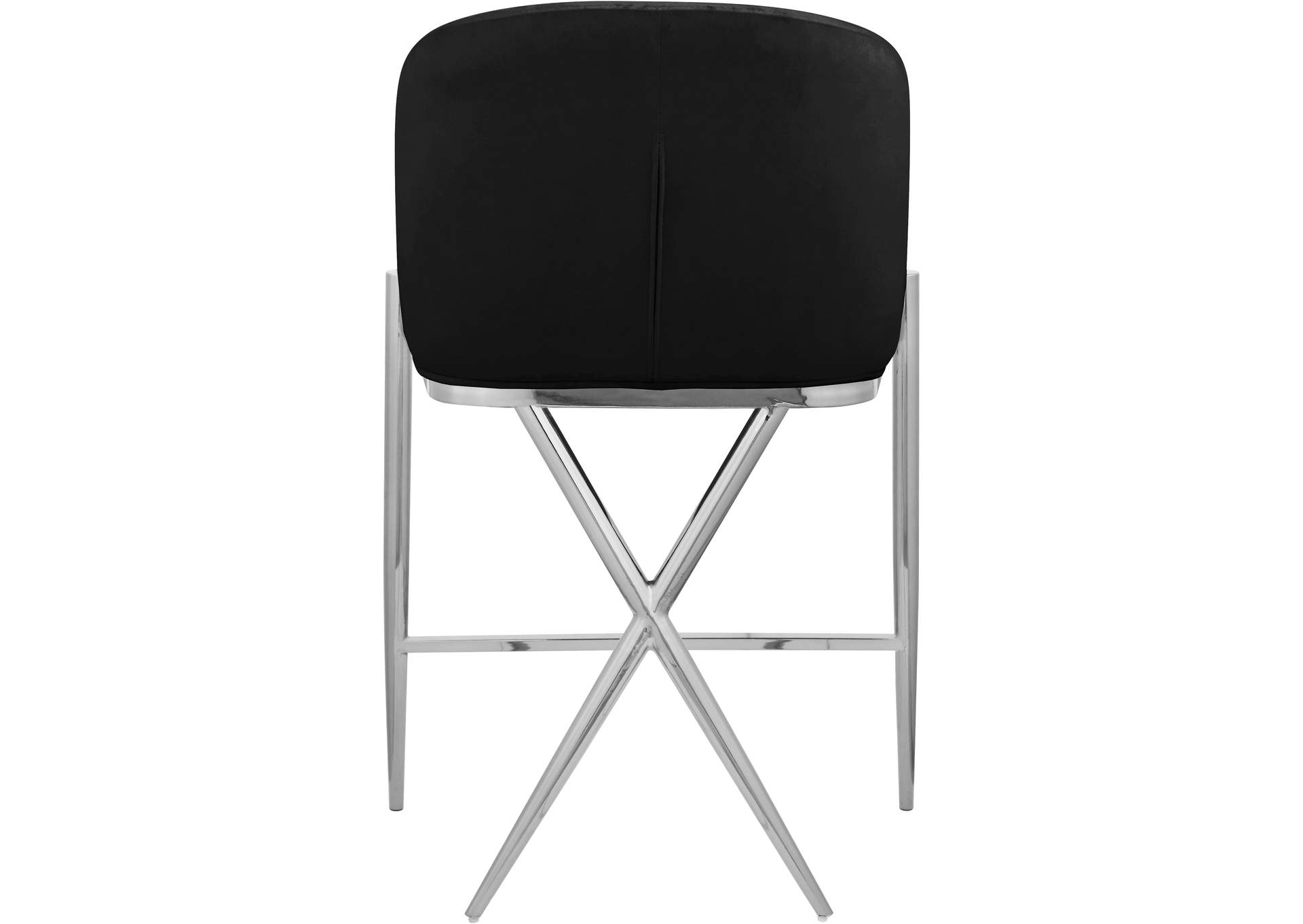 Xavier Black Velvet Counter Stool,Meridian Furniture