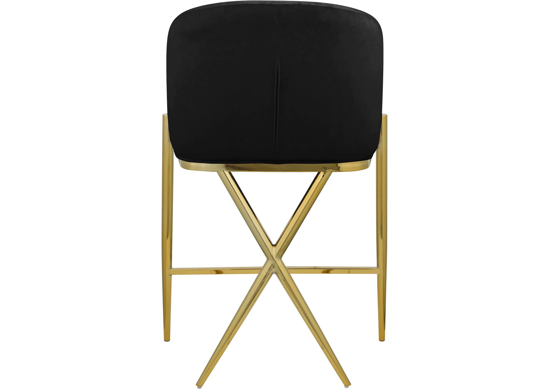 Xavier Black Velvet Counter Stool,Meridian Furniture