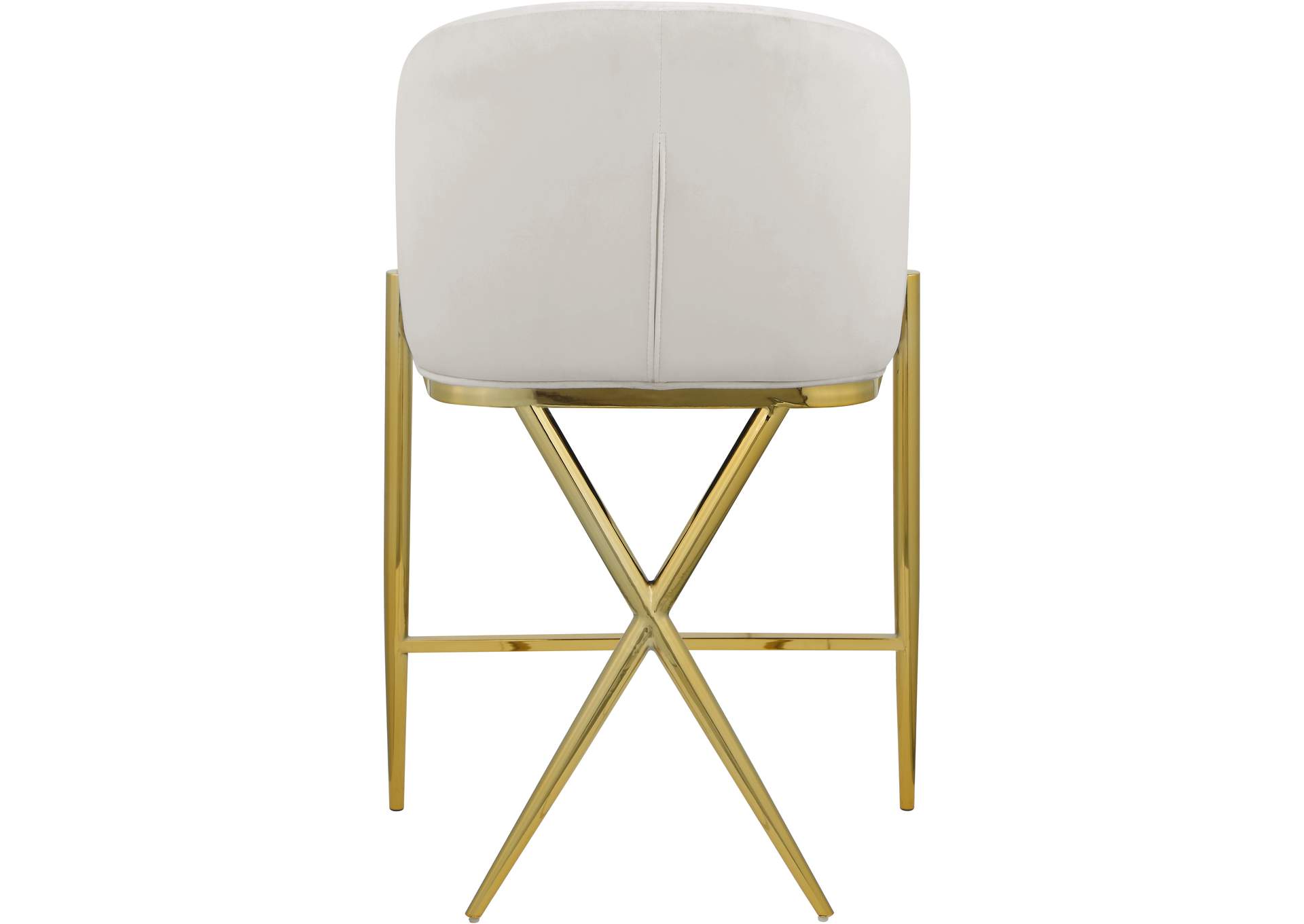 Xavier Cream Velvet Counter Stool,Meridian Furniture