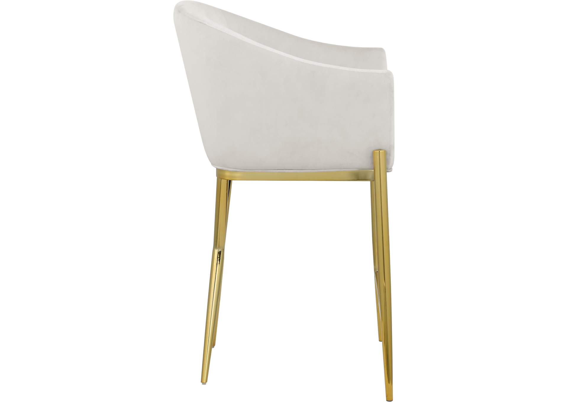 Xavier Cream Velvet Counter Stool,Meridian Furniture