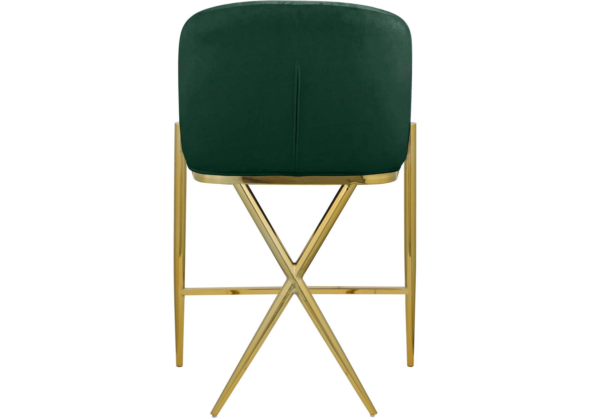 Xavier Green Velvet Counter Stool,Meridian Furniture