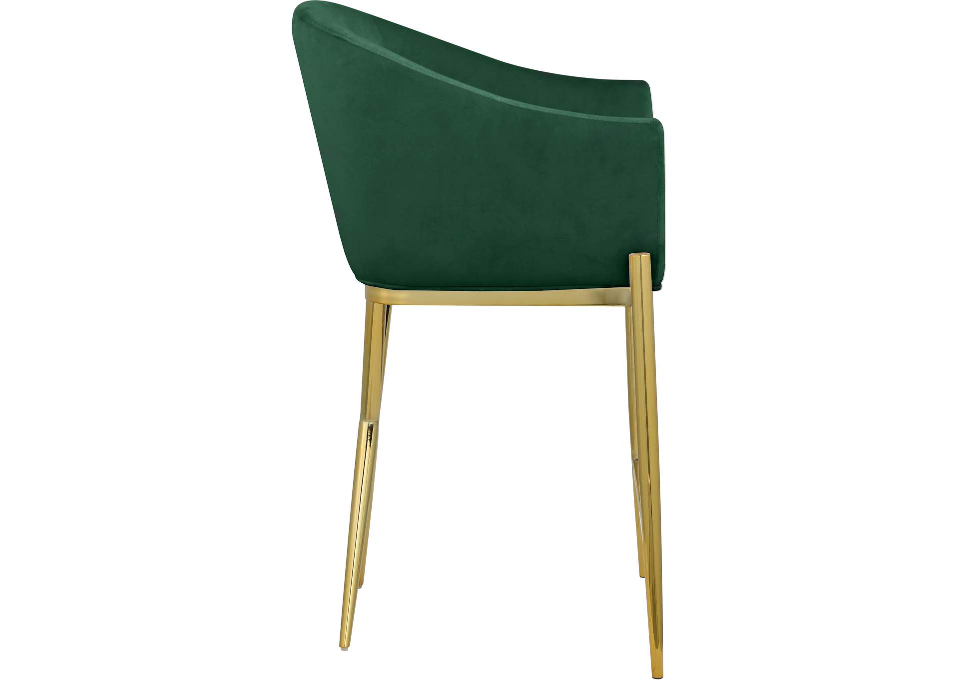 Xavier Green Velvet Counter Stool,Meridian Furniture