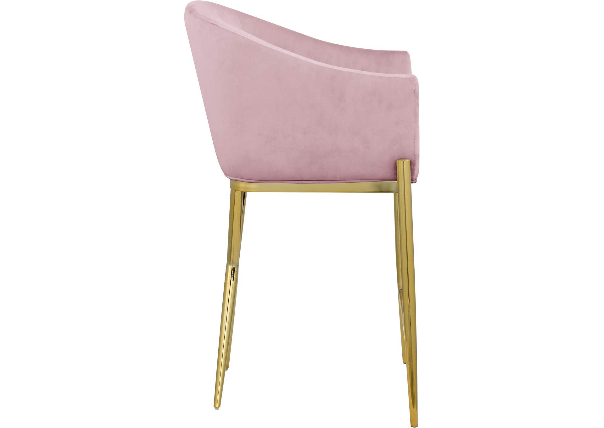 Xavier Pink Velvet Counter Stool,Meridian Furniture