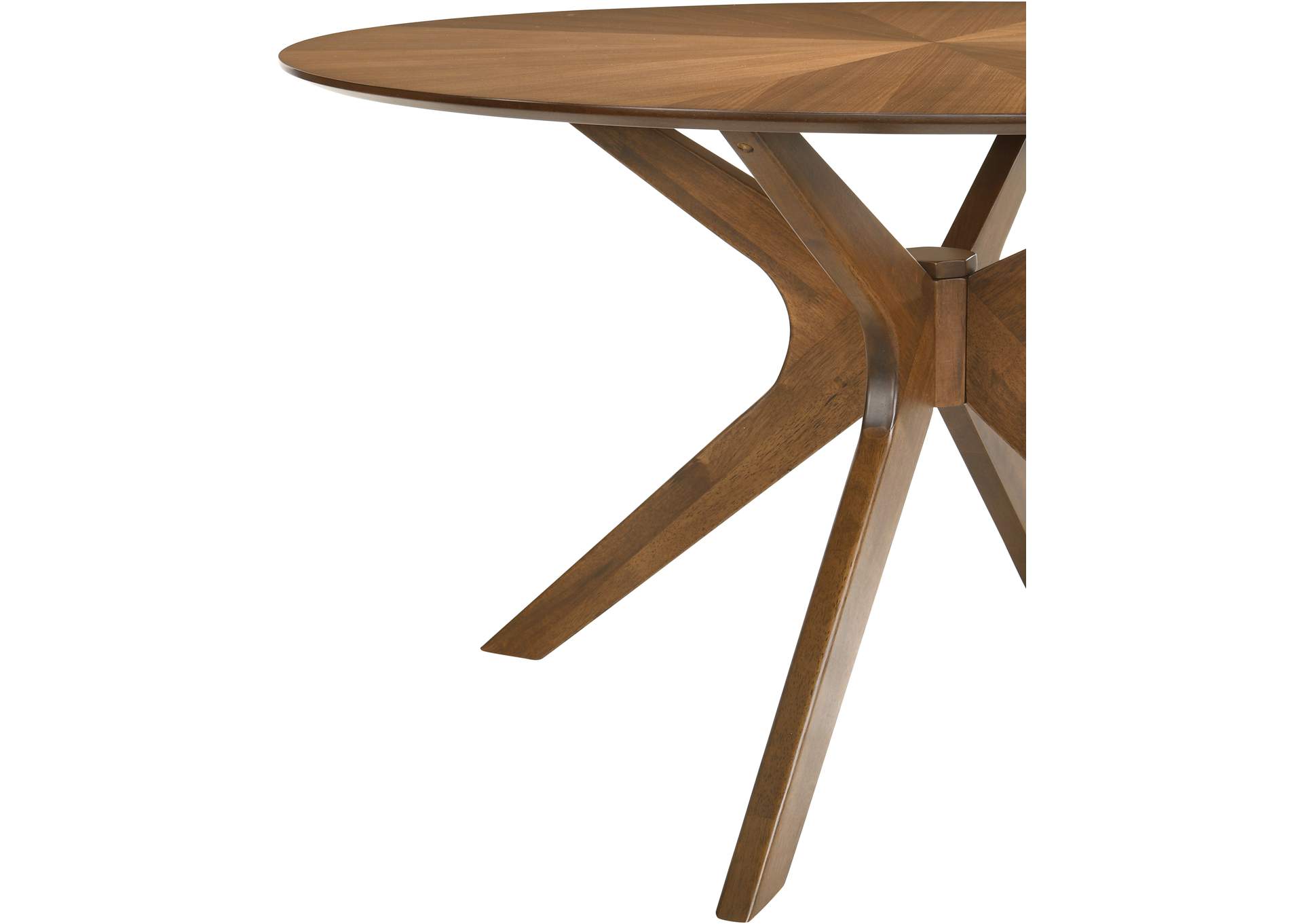 Woodson Rich Walnut Veneer Dining Table,Meridian Furniture