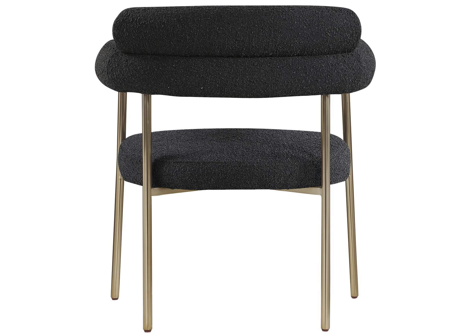 Blake Black Boucle Fabric Dining Chair Set of 2,Meridian Furniture