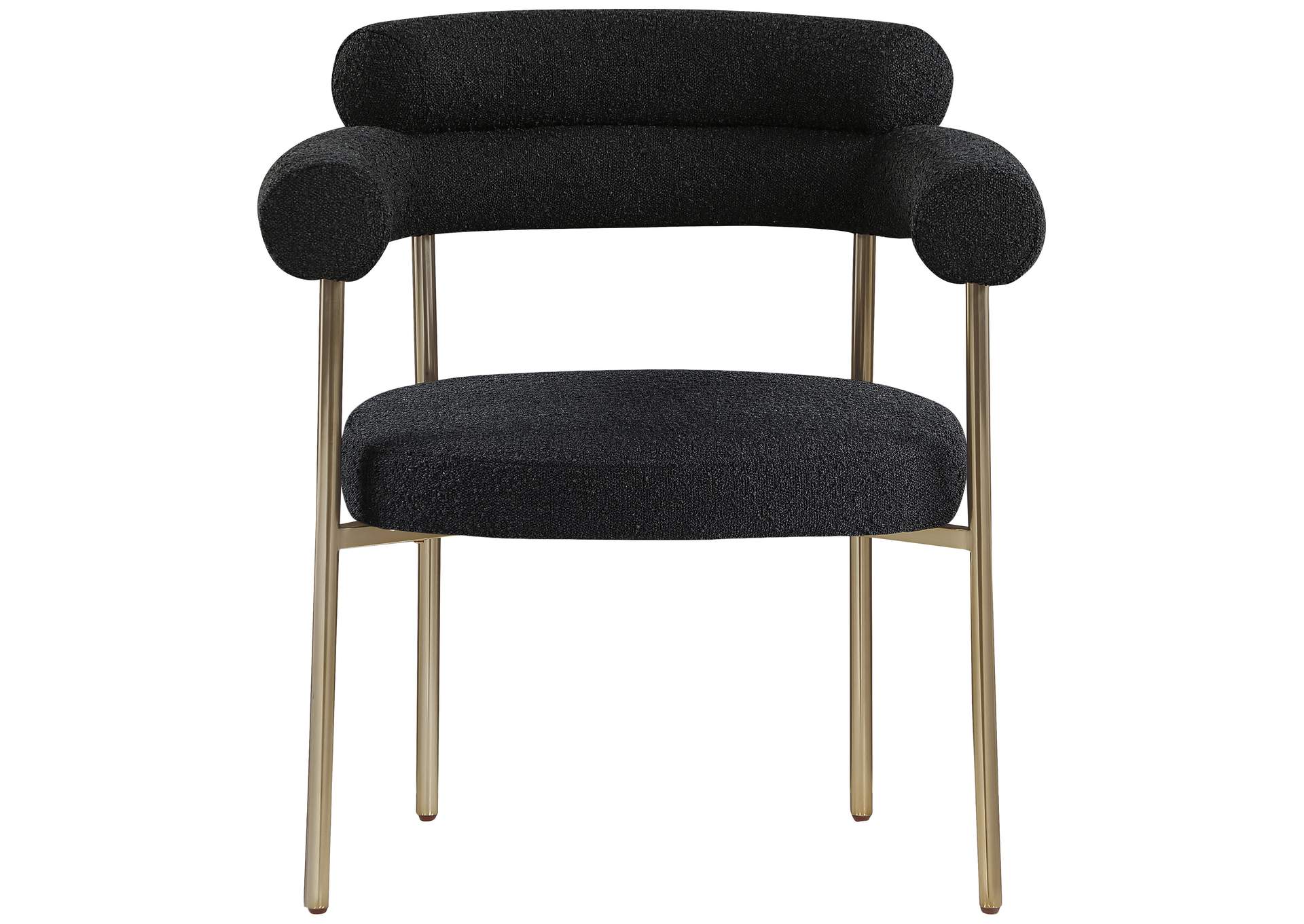 Blake Black Boucle Fabric Dining Chair Set of 2,Meridian Furniture