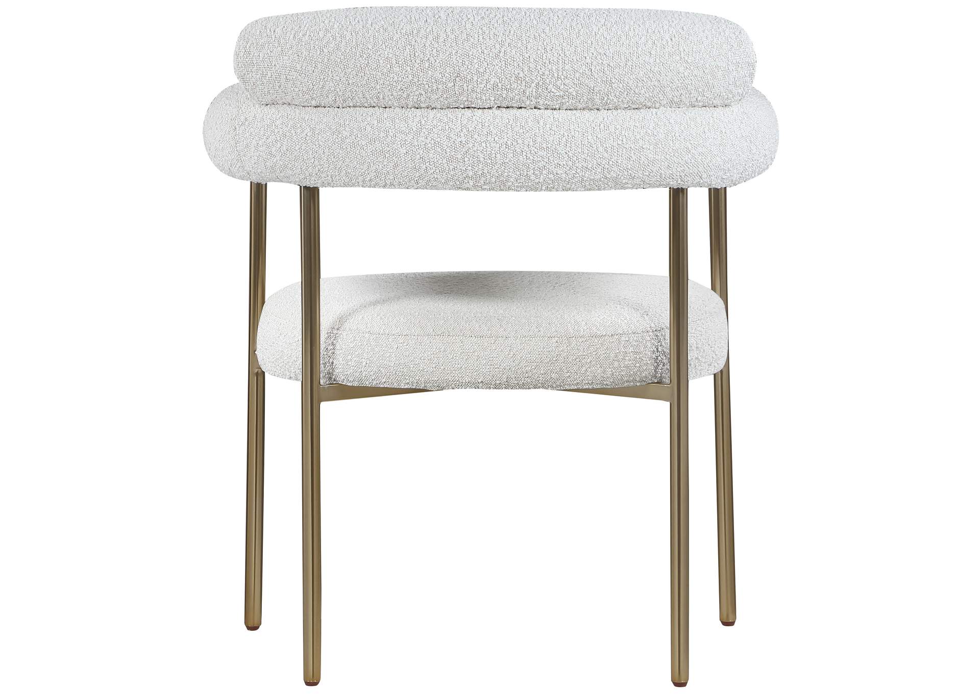 Blake Cream Boucle Fabric Dining Chair Set of 2,Meridian Furniture