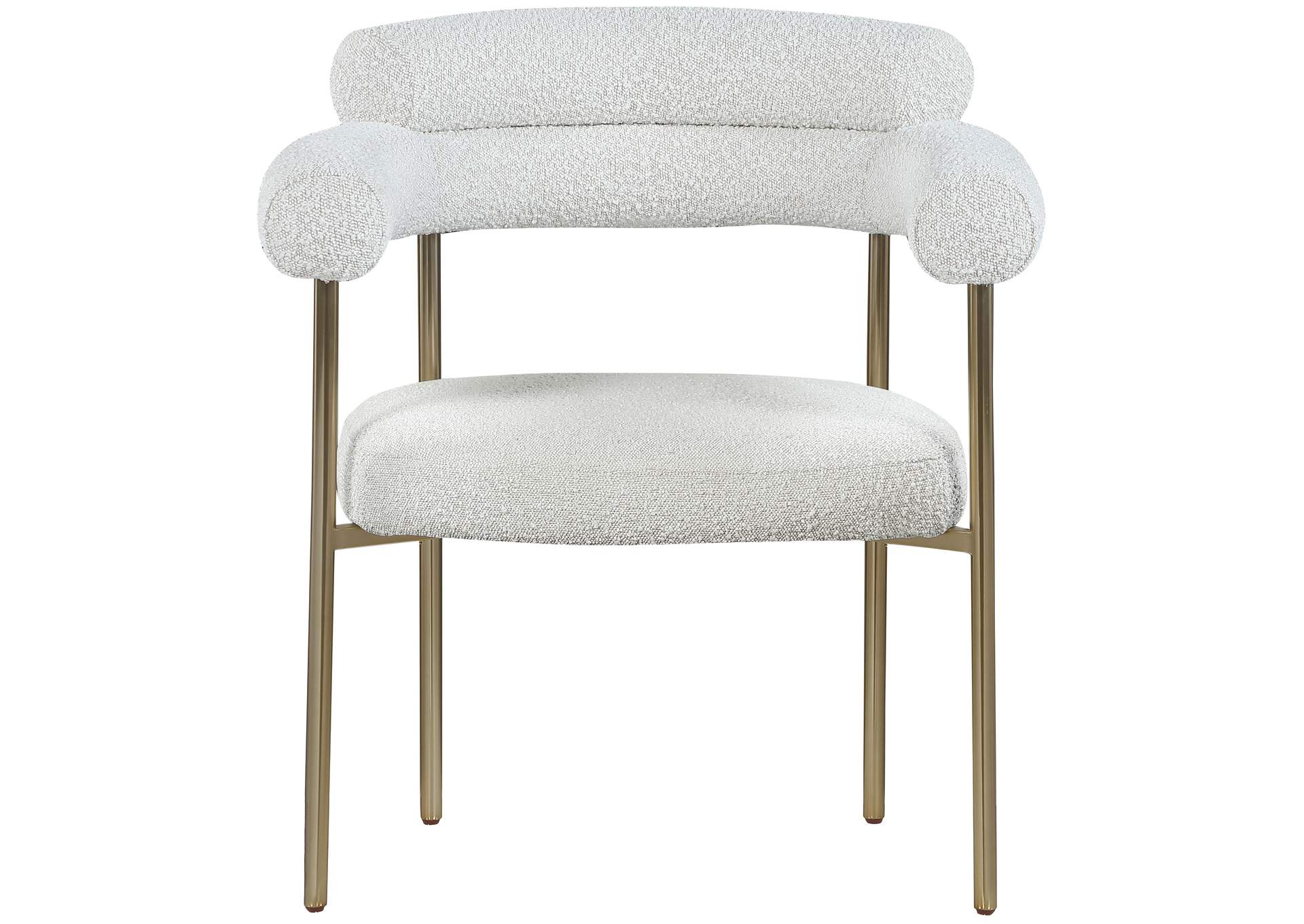 Blake Cream Boucle Fabric Dining Chair Set of 2,Meridian Furniture