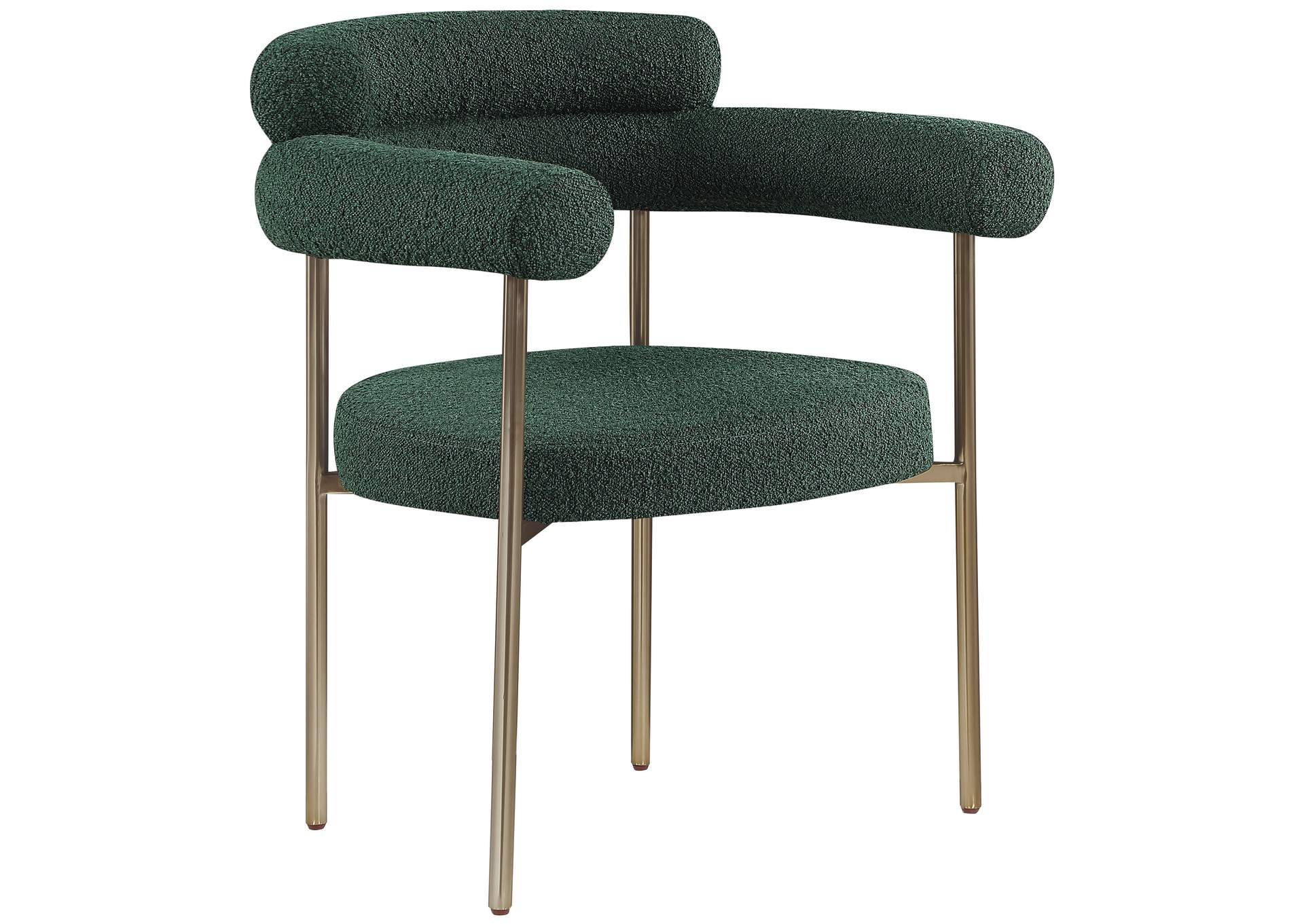 Blake Green Boucle Fabric Dining Chair Set of 2,Meridian Furniture