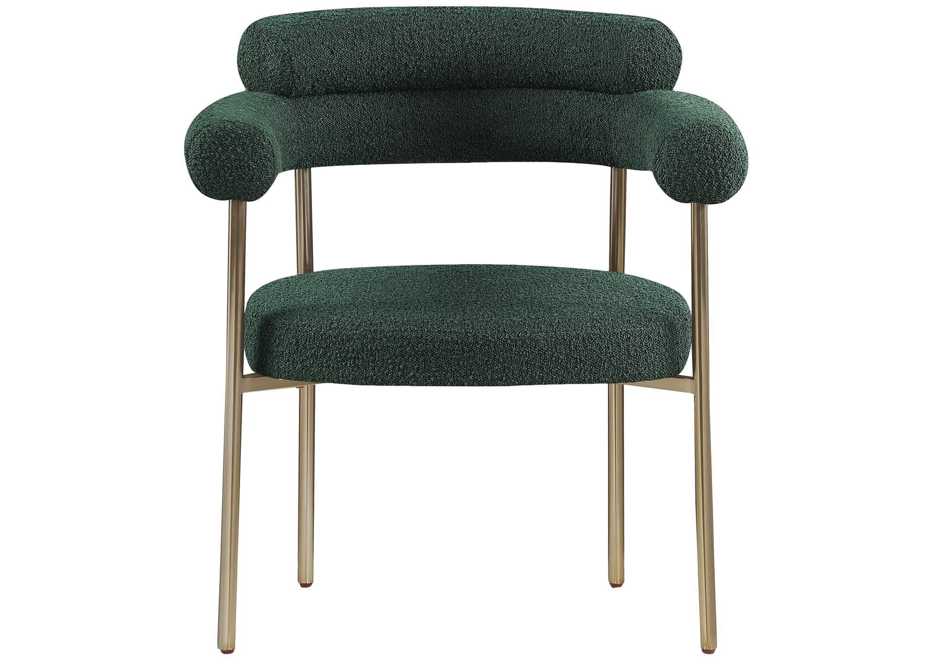 Blake Green Boucle Fabric Dining Chair Set of 2,Meridian Furniture