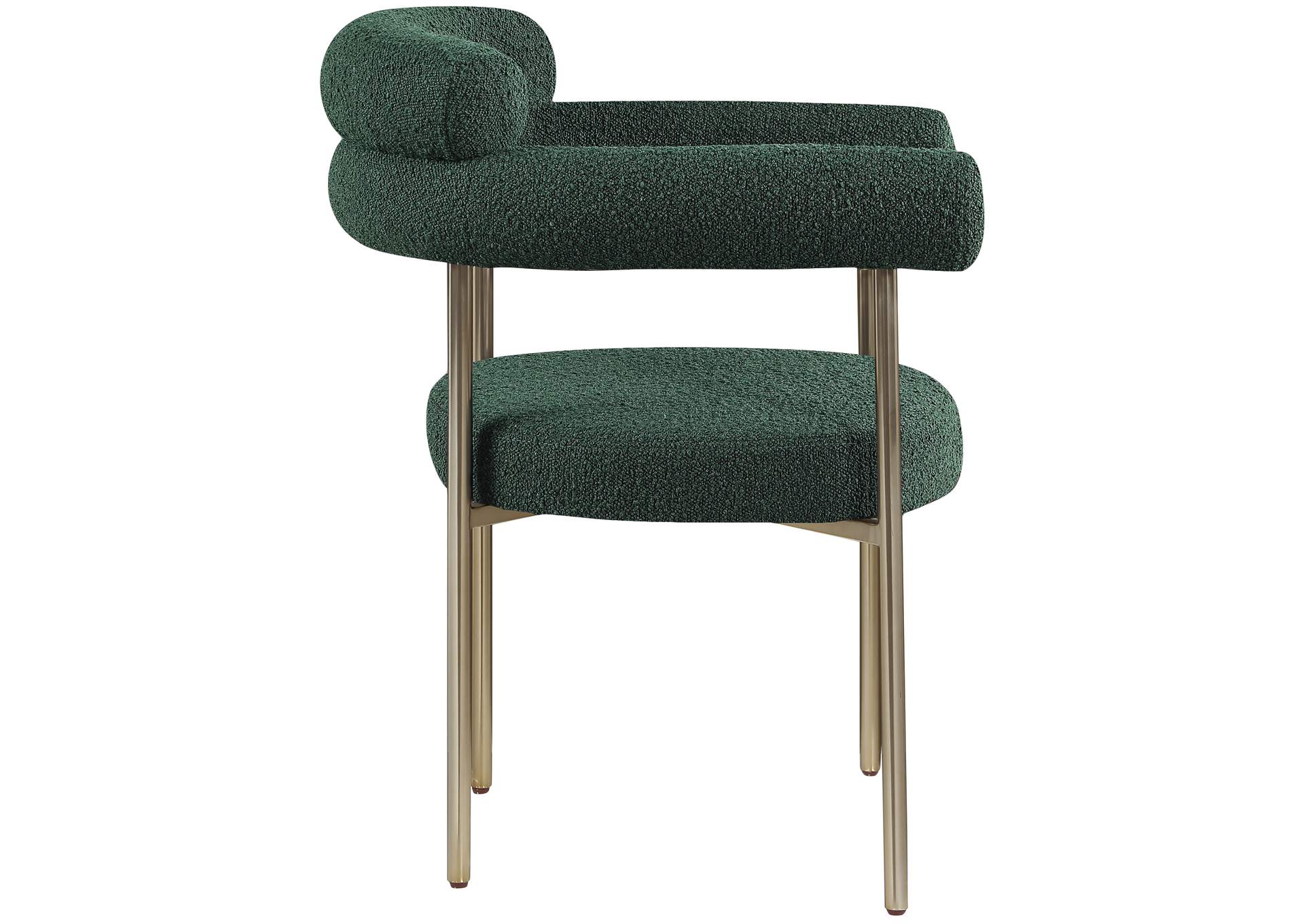 Blake Green Boucle Fabric Dining Chair Set of 2,Meridian Furniture