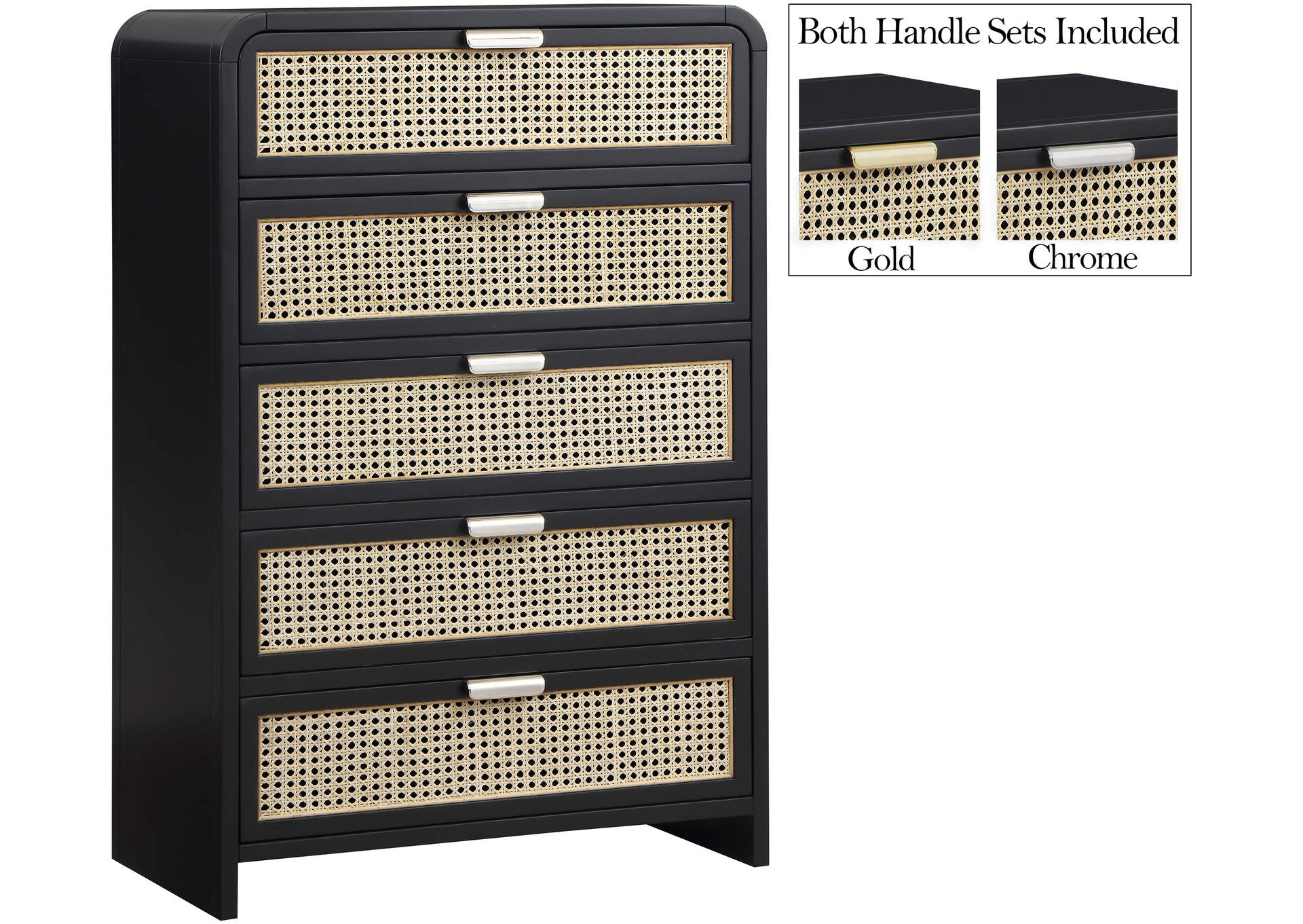 Sage Black Chest,Meridian Furniture