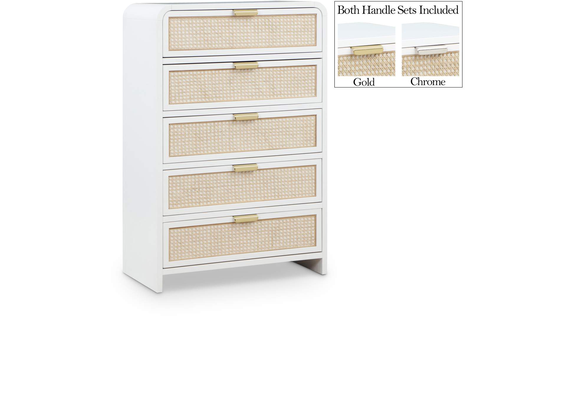 Sage White Chest,Meridian Furniture