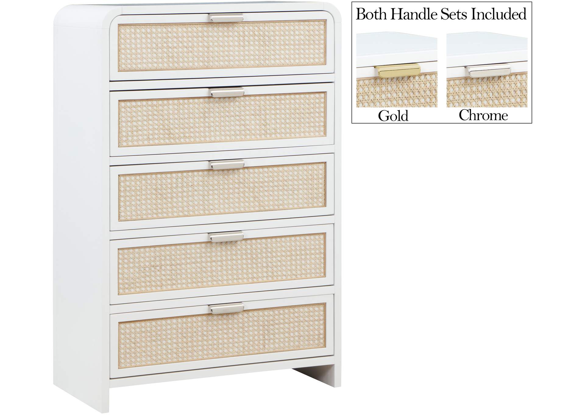 Sage White Chest,Meridian Furniture