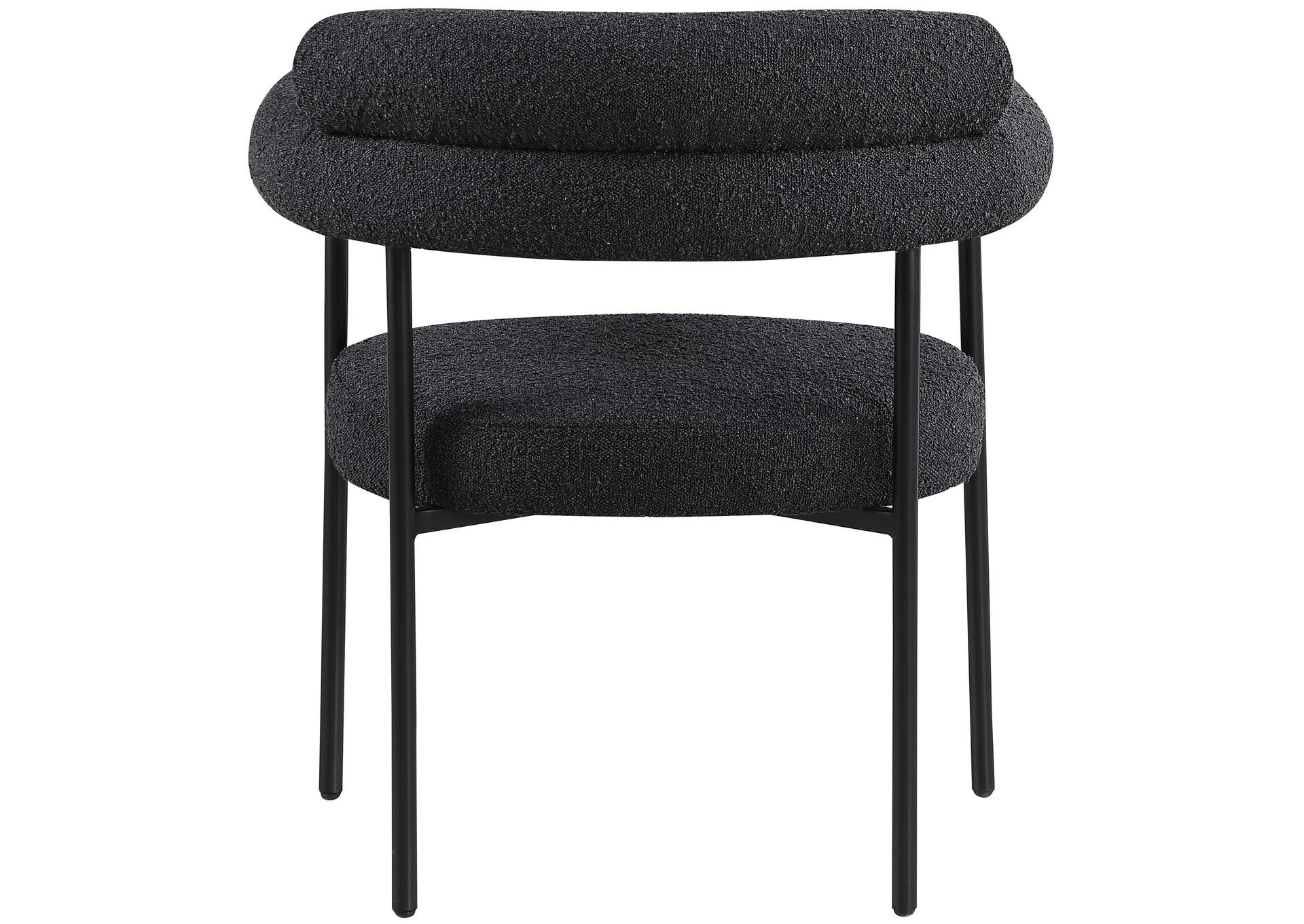 Blake Black Boucle Fabric Dining Chair Set of 2,Meridian Furniture