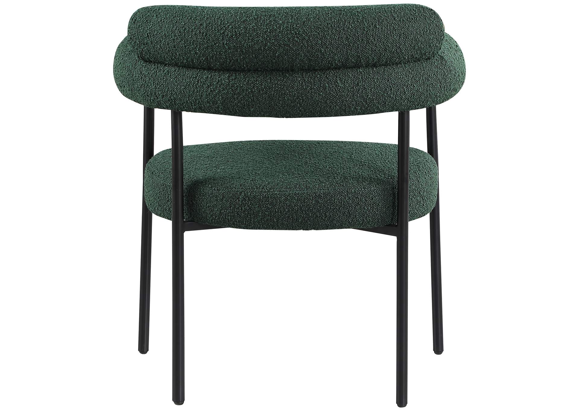 Blake Green Boucle Fabric Dining Chair Set of 2,Meridian Furniture