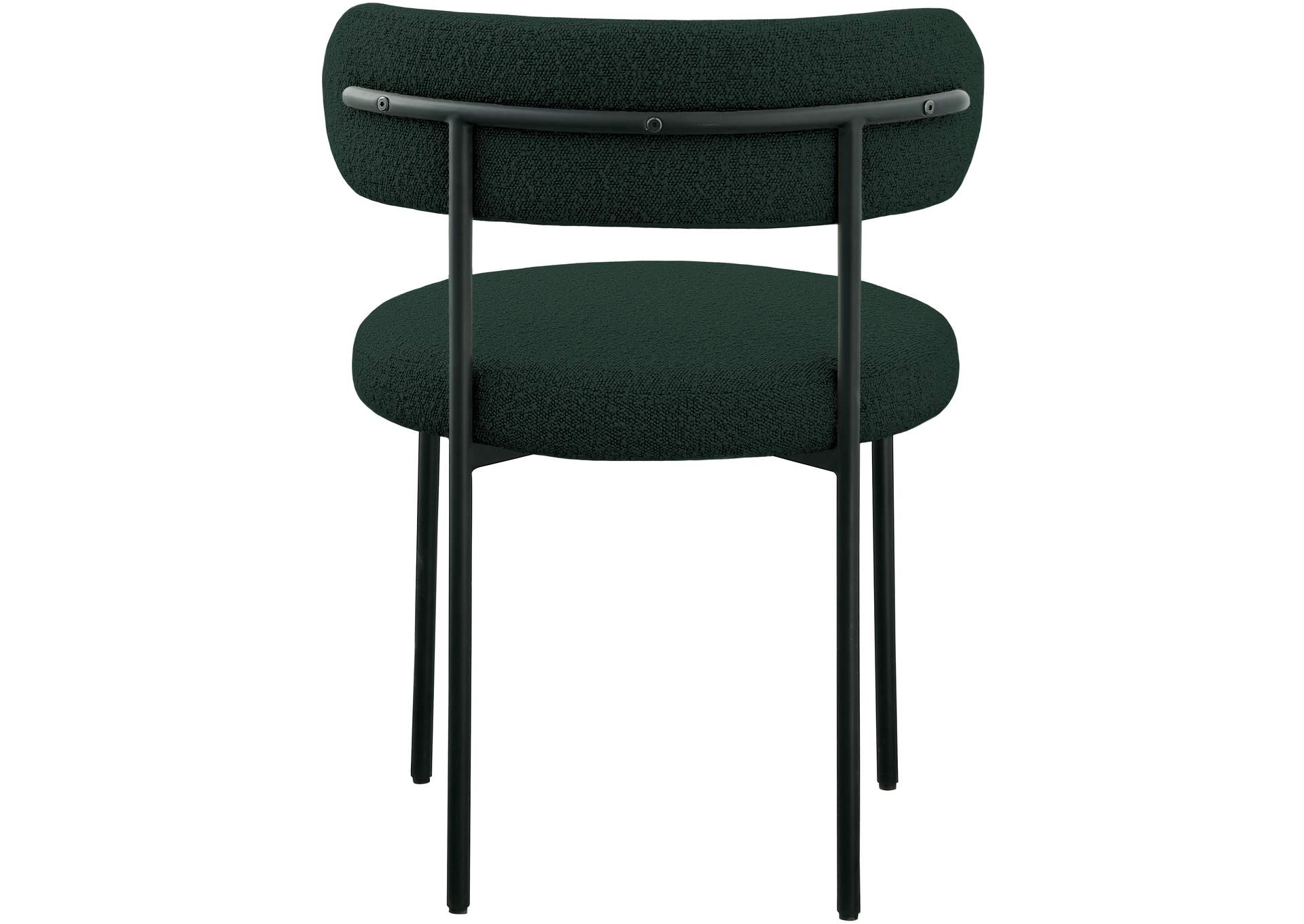 Beacon Green Boucle Fabric Dining Chair Set of 2,Meridian Furniture