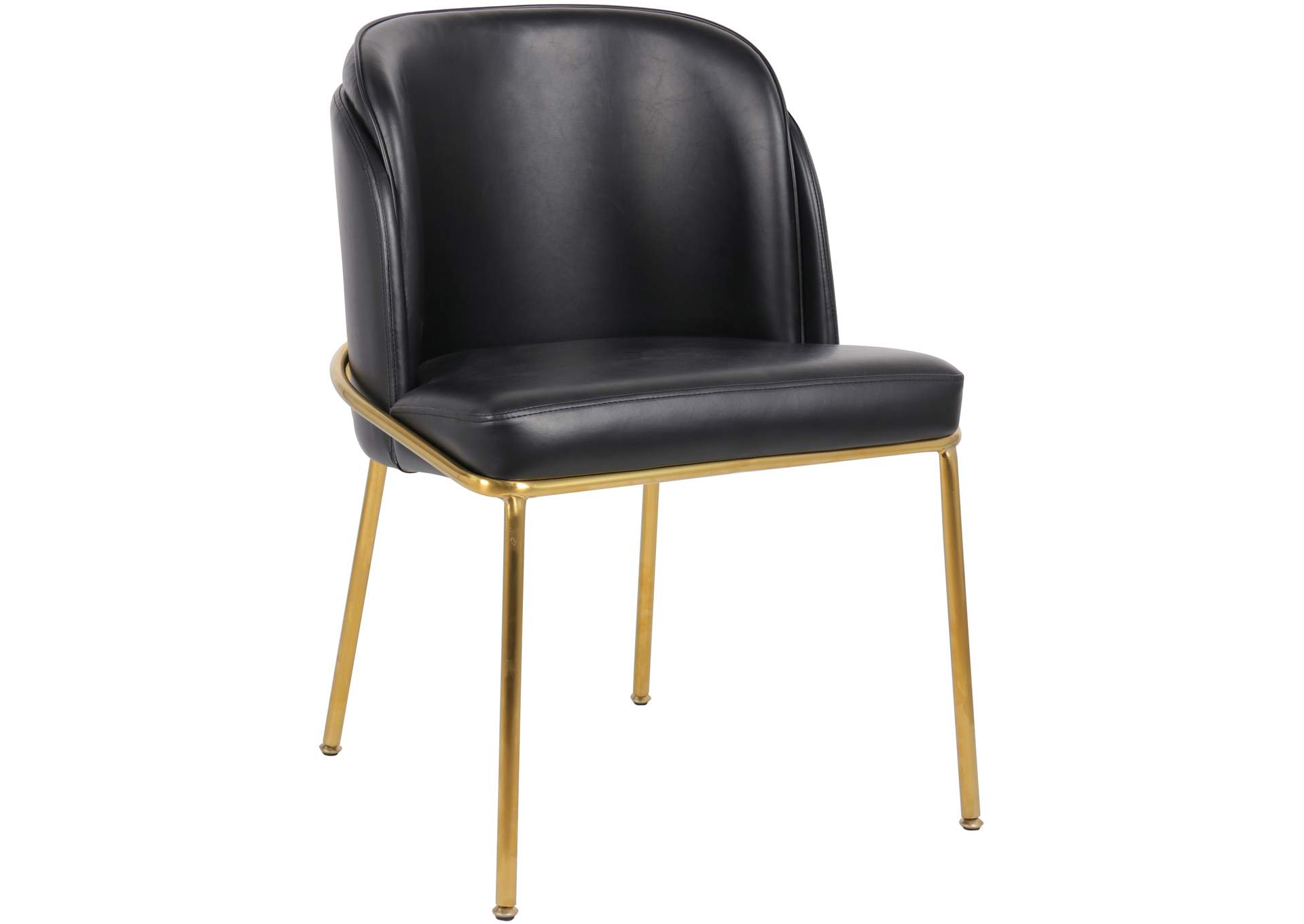 Jagger Black Faux Leather Dining Chair,Meridian Furniture