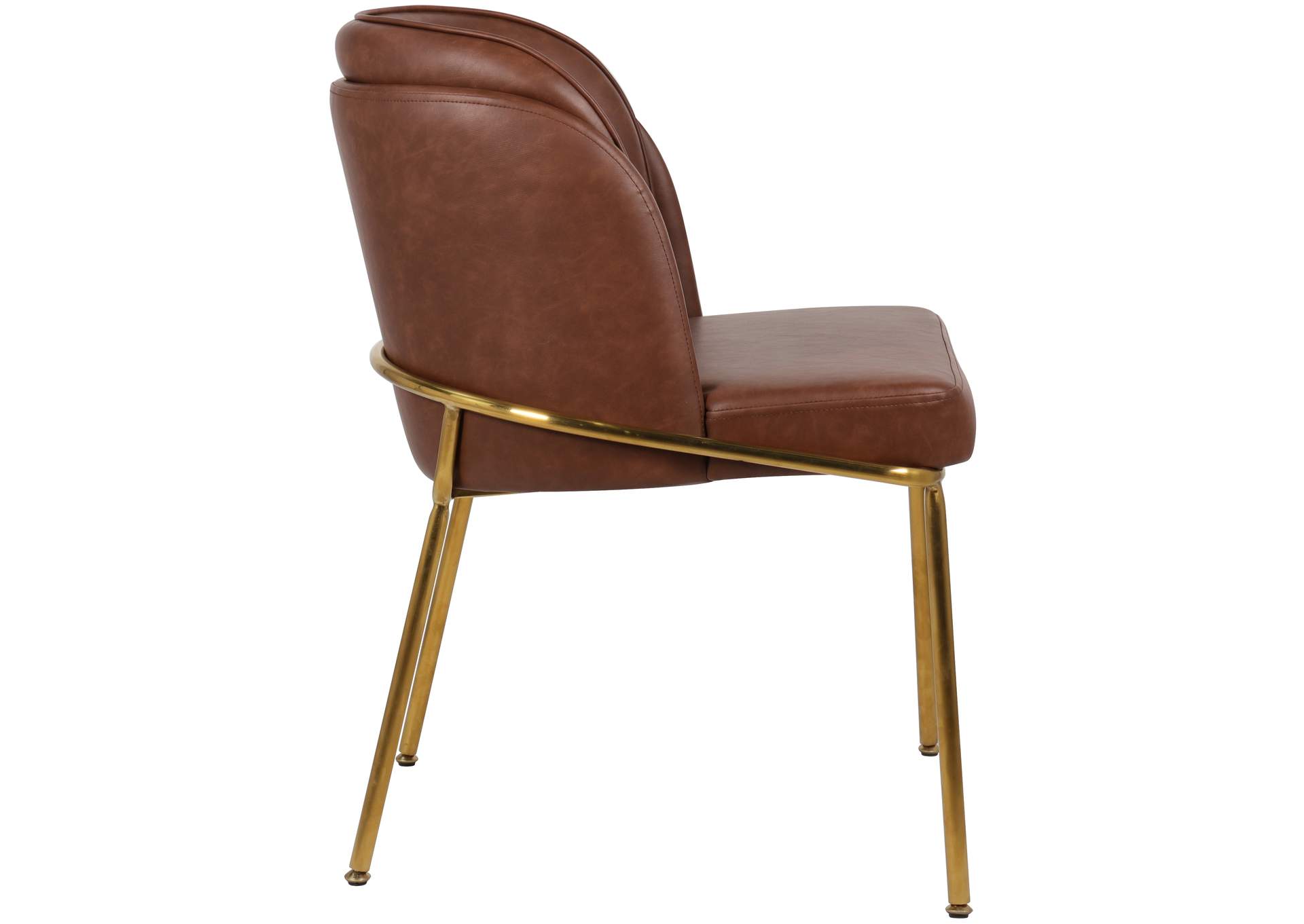 Jagger Brown Faux Leather Dining Chair,Meridian Furniture