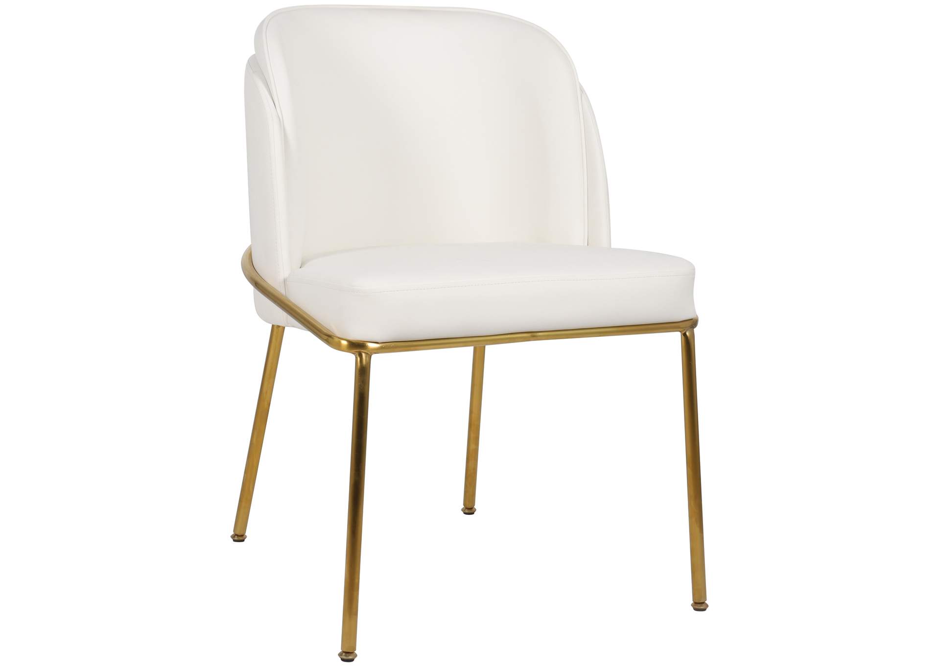 Jagger White Faux Leather Dining Chair,Meridian Furniture