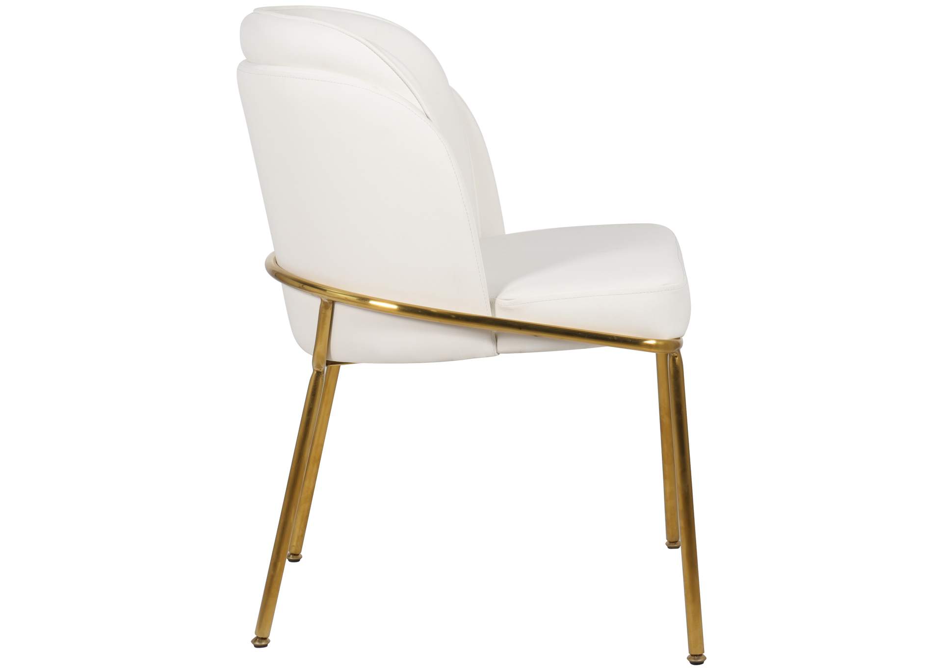 Jagger White Faux Leather Dining Chair,Meridian Furniture