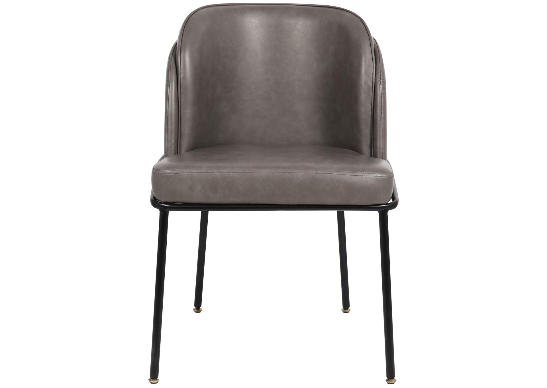 Jagger Grey Faux Leather Dining Chair Set of 2,Meridian Furniture