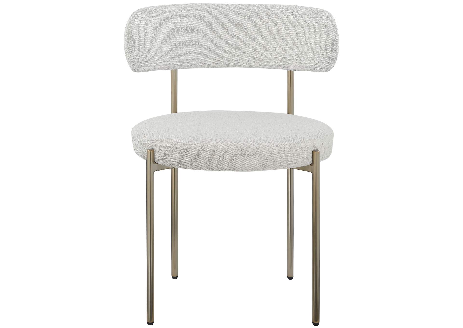 Beacon Cream Boucle Fabric Dining Chair Set of 2,Meridian Furniture