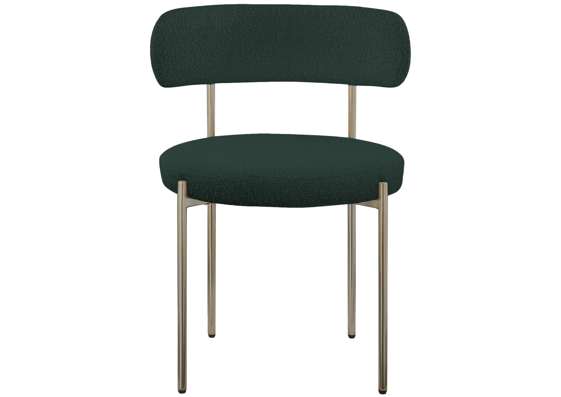 Beacon Green Boucle Fabric Dining Chair Set of 2,Meridian Furniture