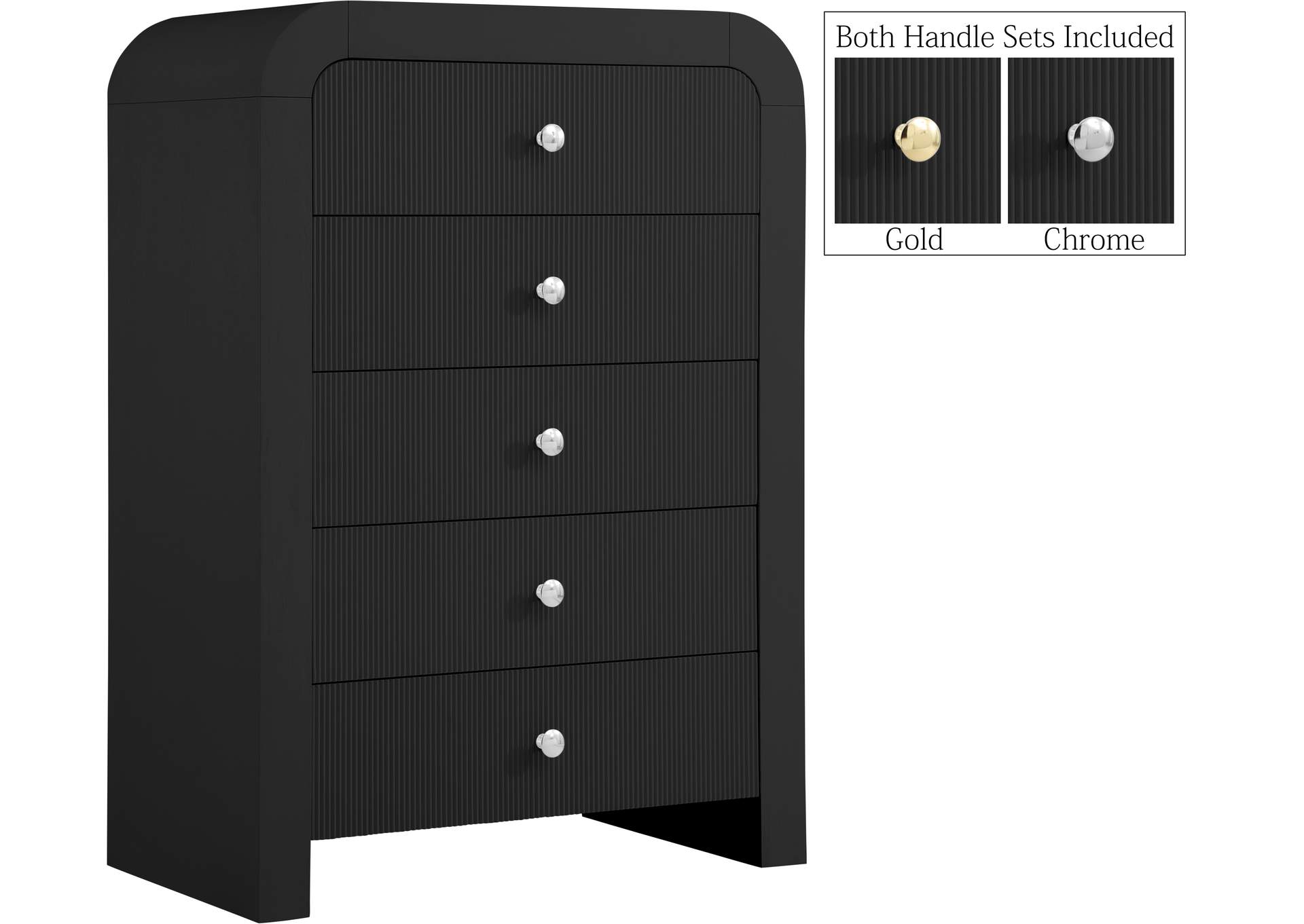 Artisto Black Chest,Meridian Furniture