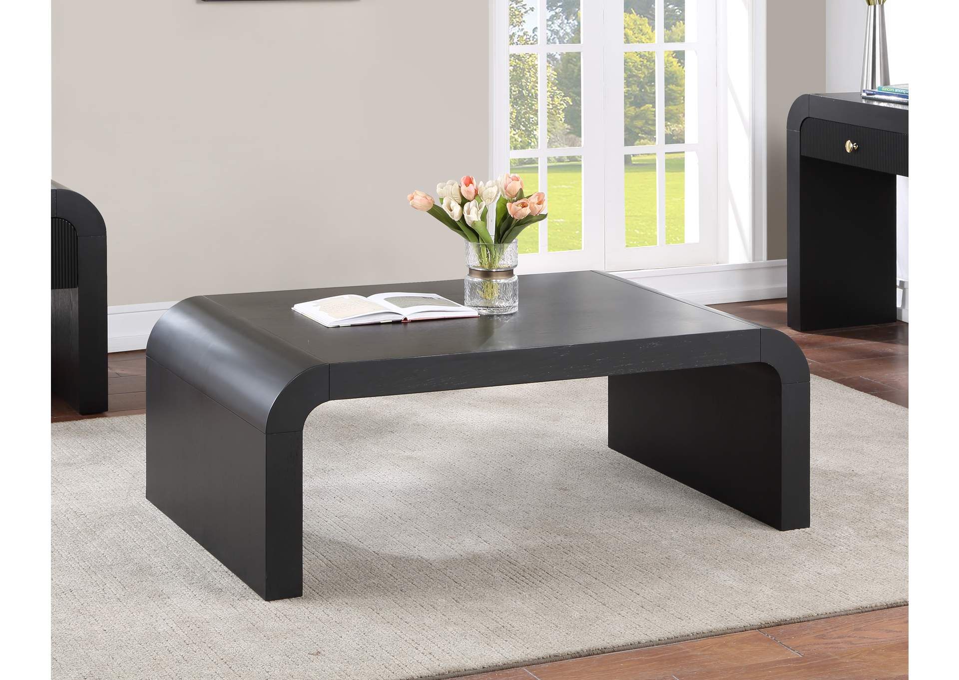 Artisto Black Coffee Table,Meridian Furniture